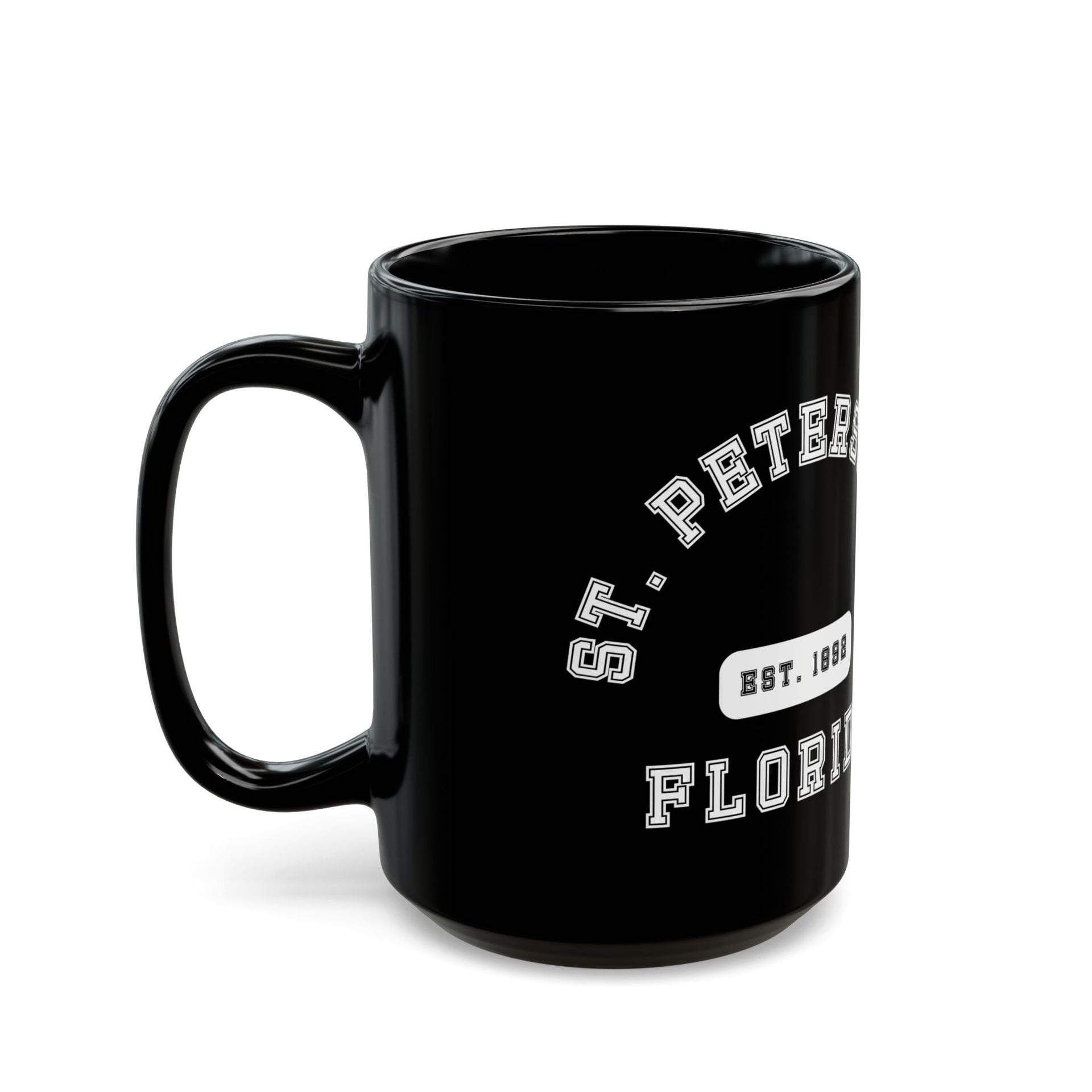 St. Petersburg Florida Established Black Mug
