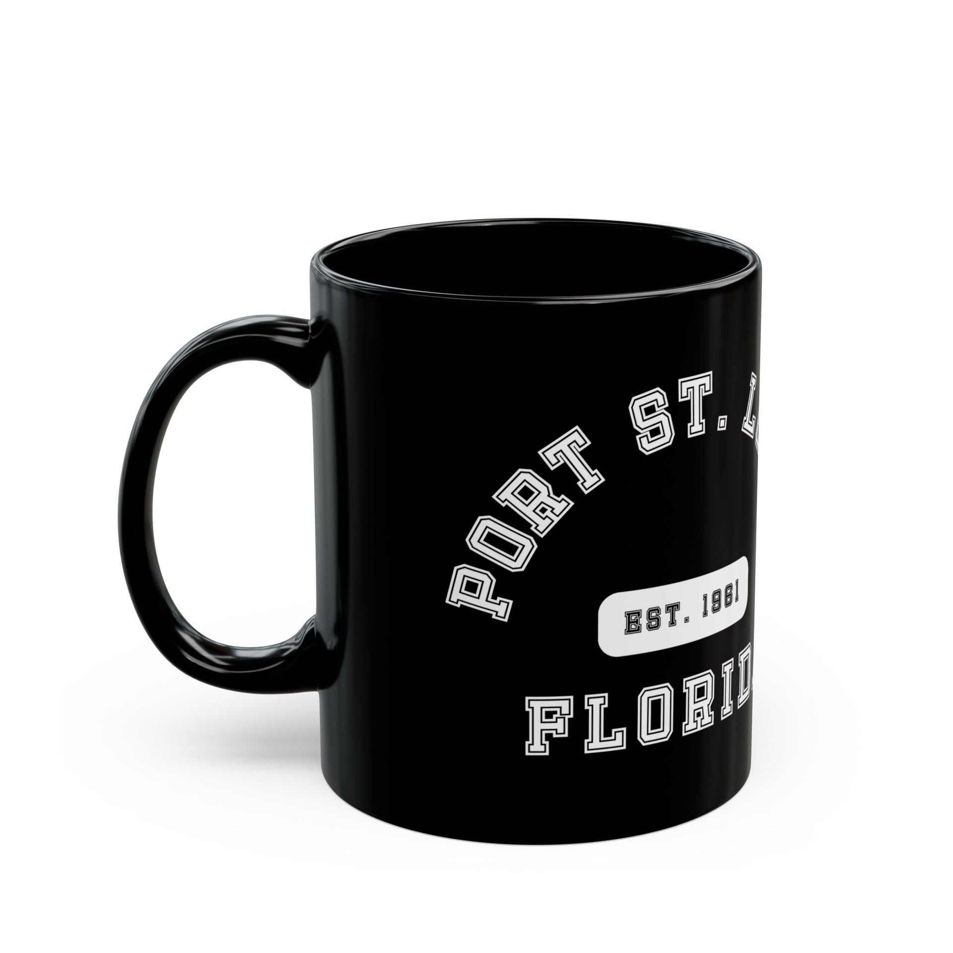 Port St. Lucie Florida Established Black Mug