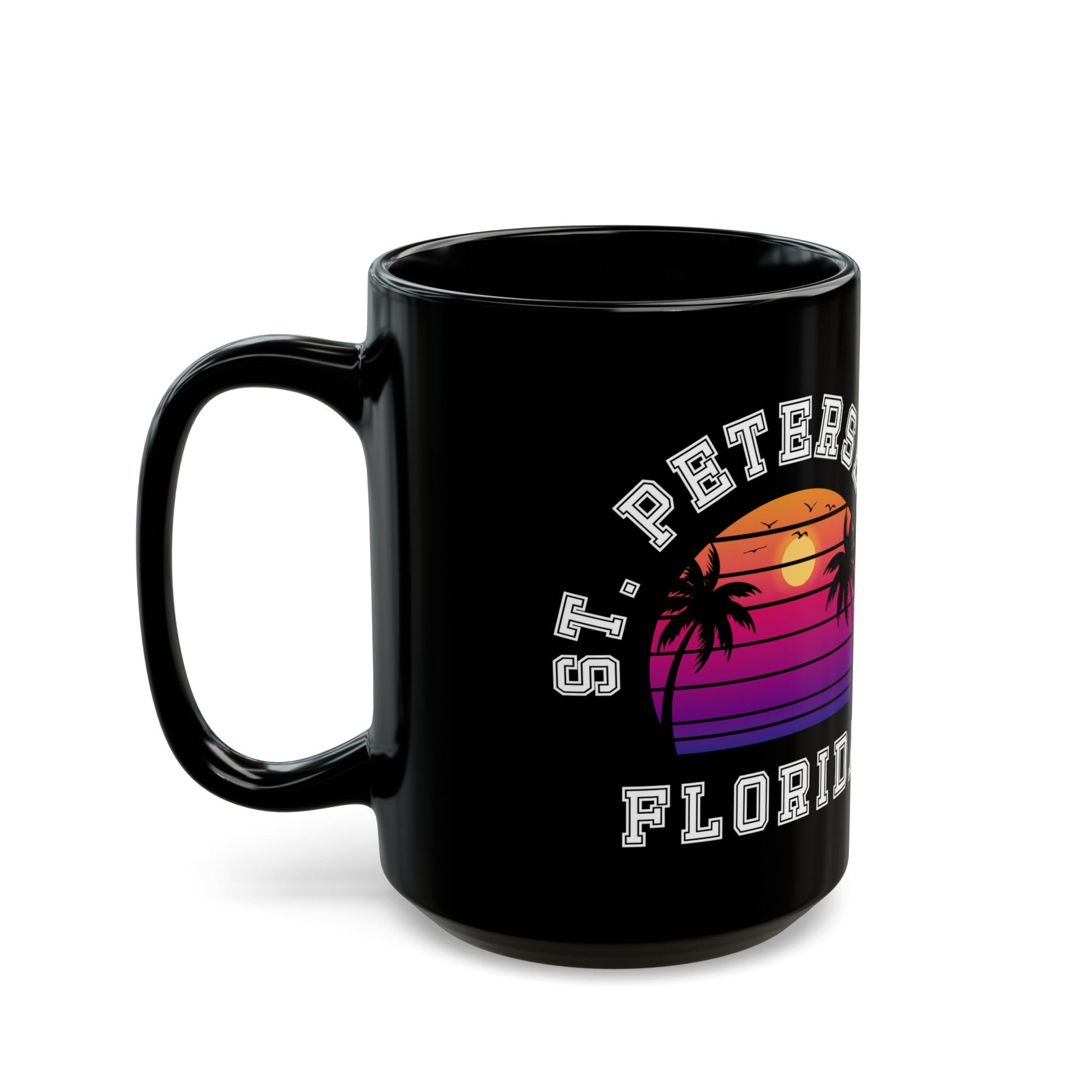 St. Petersburg Florida Palms Black Mug