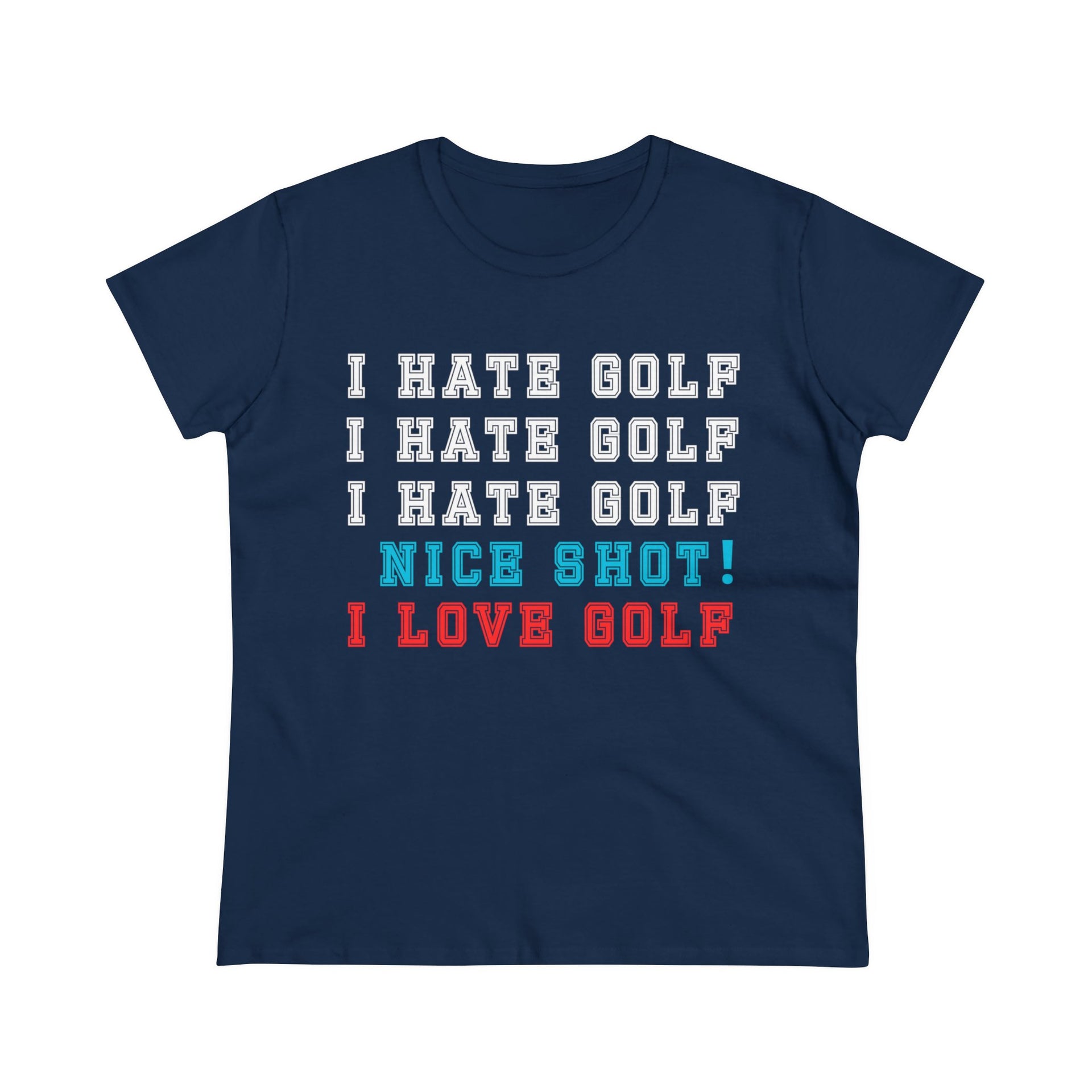 I Love Golf Women's Midweight Cotton Tee