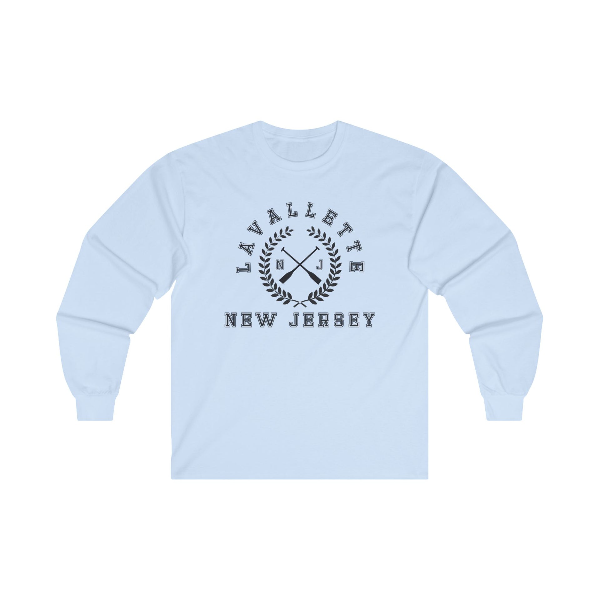 Lavallette NJ Crossed Oars Ultra Cotton Long Sleeve Tee