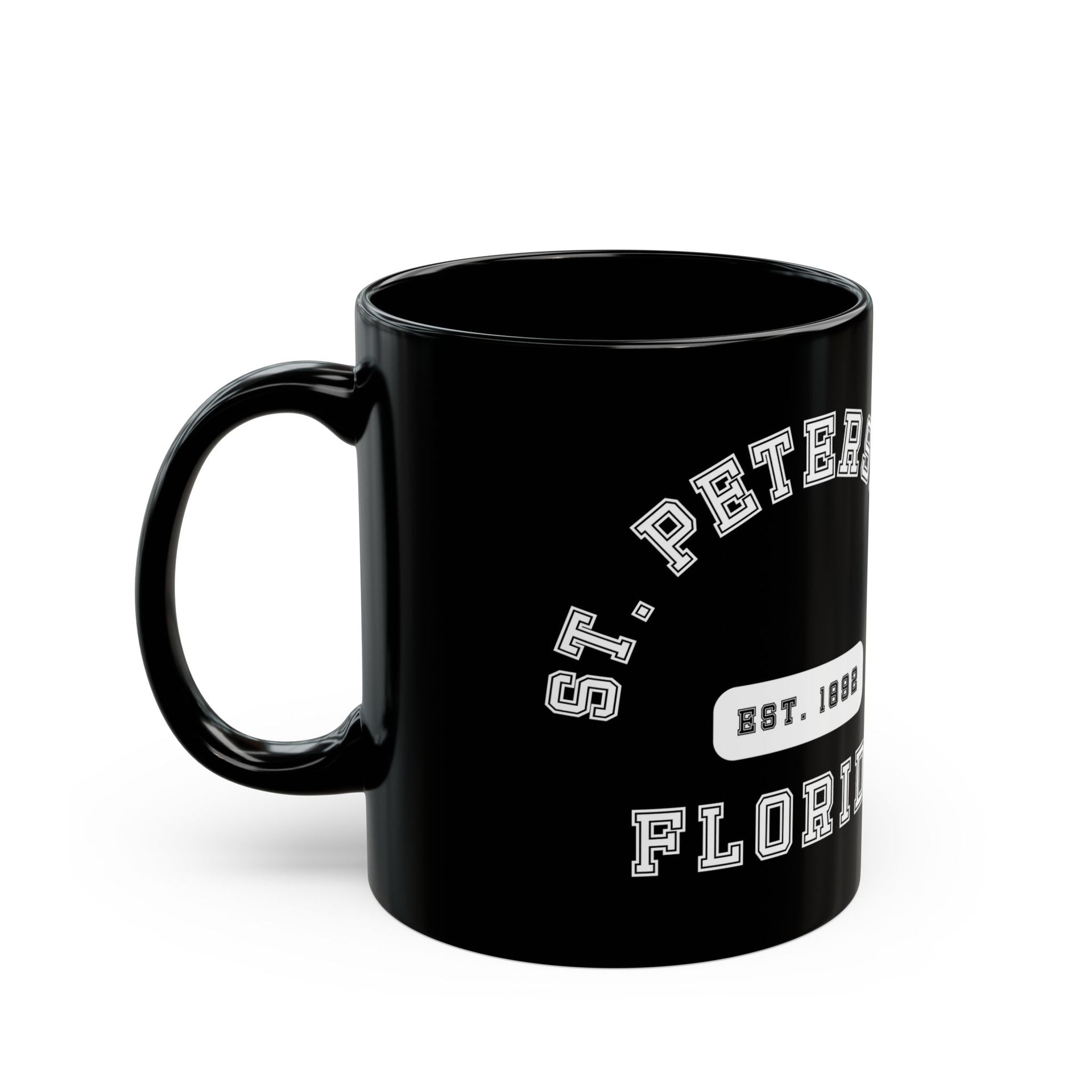 St. Petersburg Florida Established Black Mug