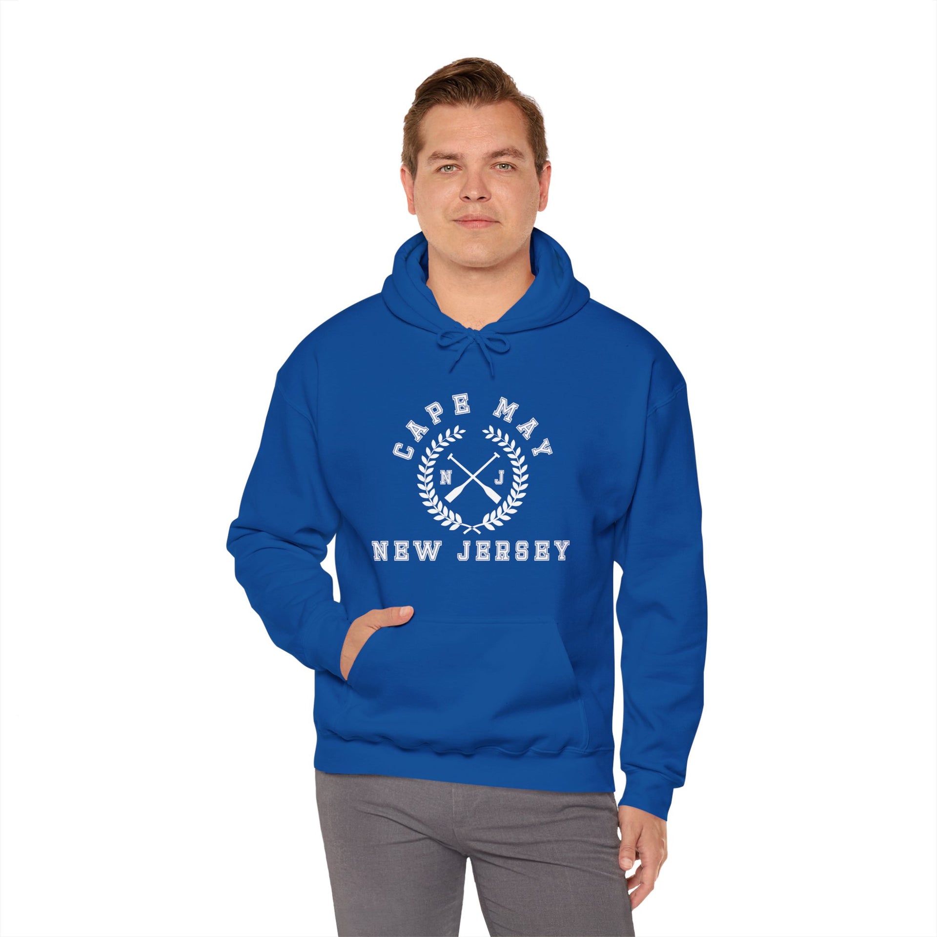 Cape May NJ Crossed Oars Unisex Heavy Blend™ Hooded Sweatshirt