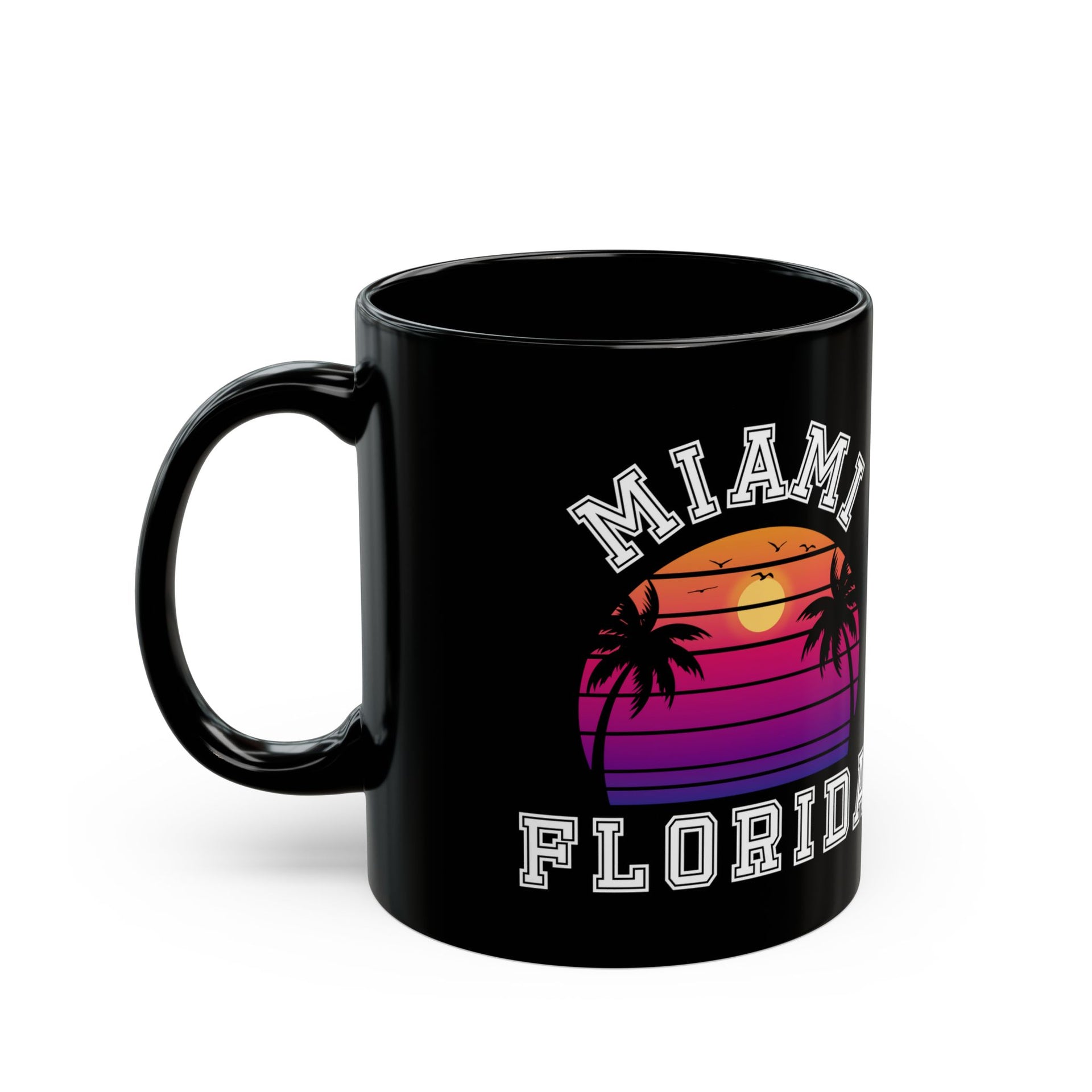 Miami Florida Black Mug