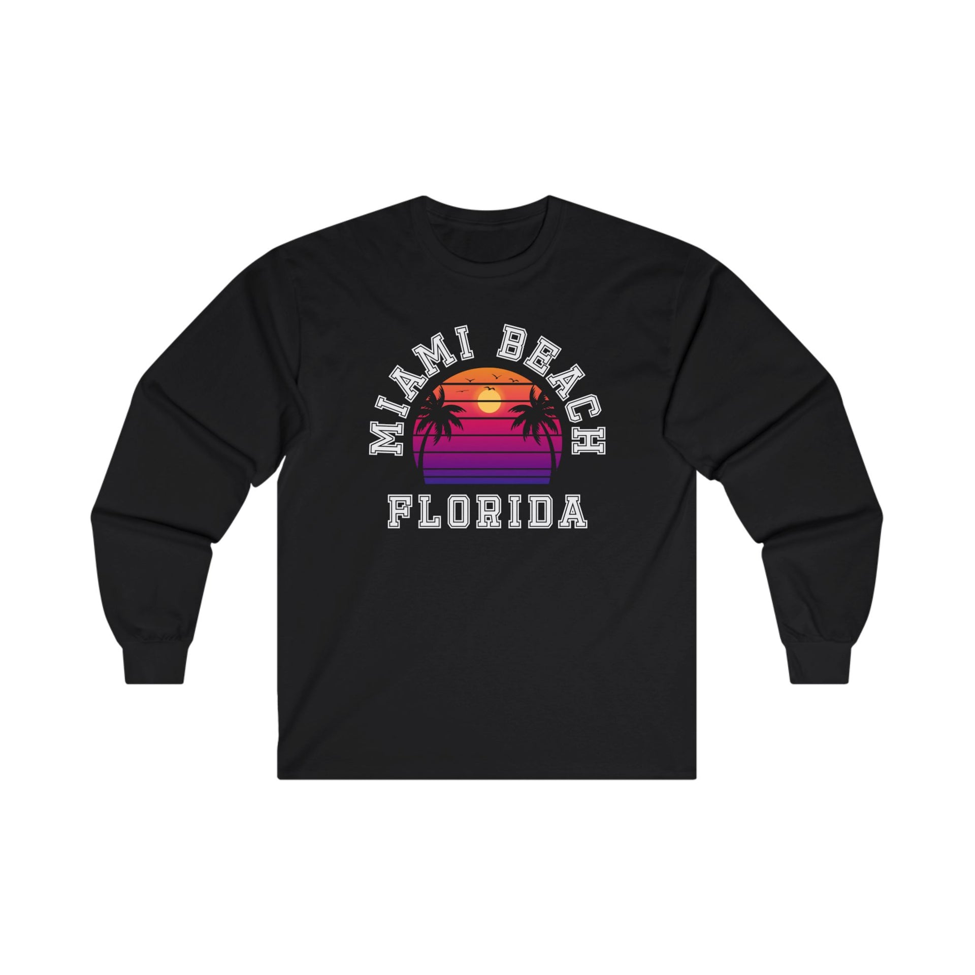 Miami Florida Palms Ultra Cotton Long Sleeve Tee