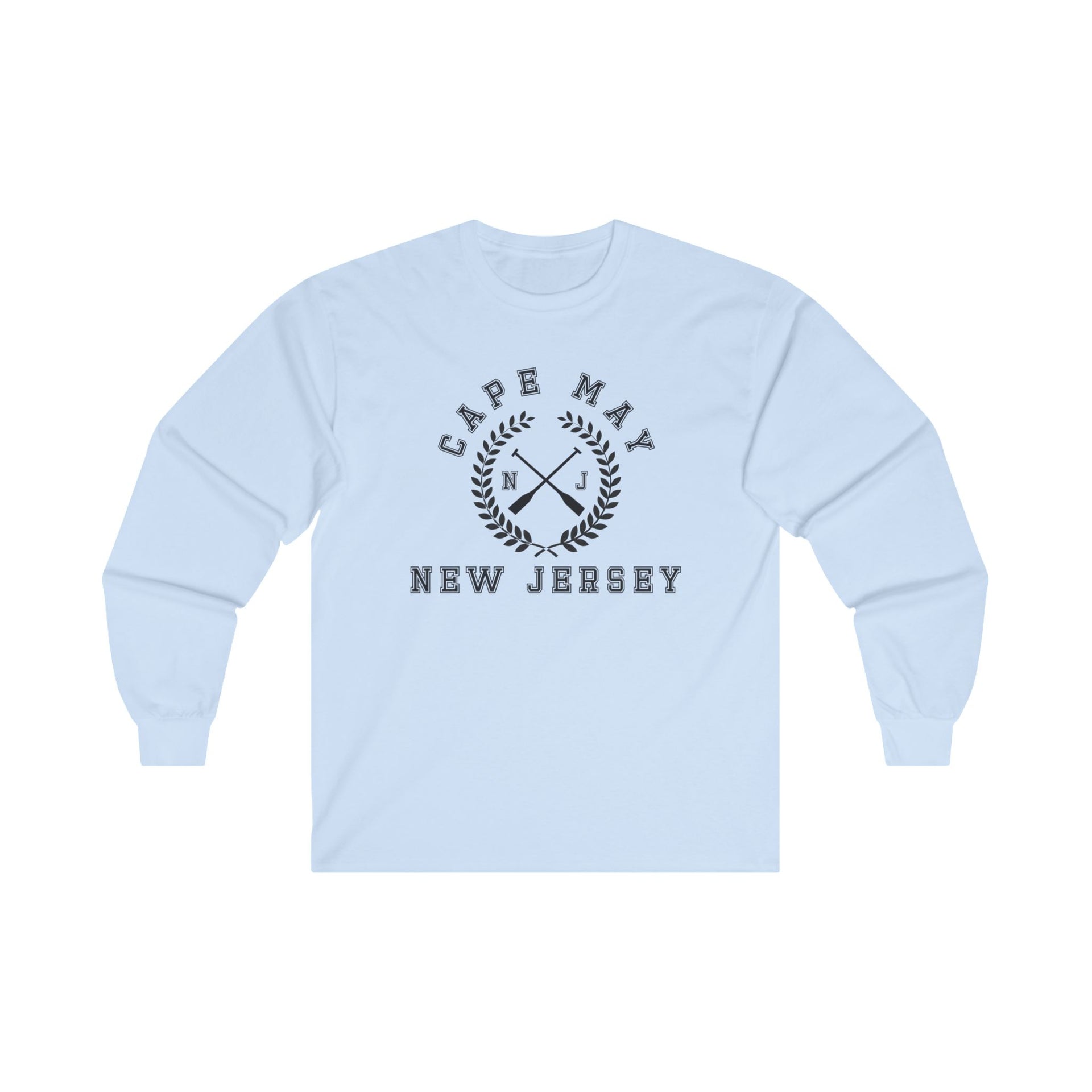Cape May NJ Crossed Oars Ultra Cotton Long Sleeve Tee