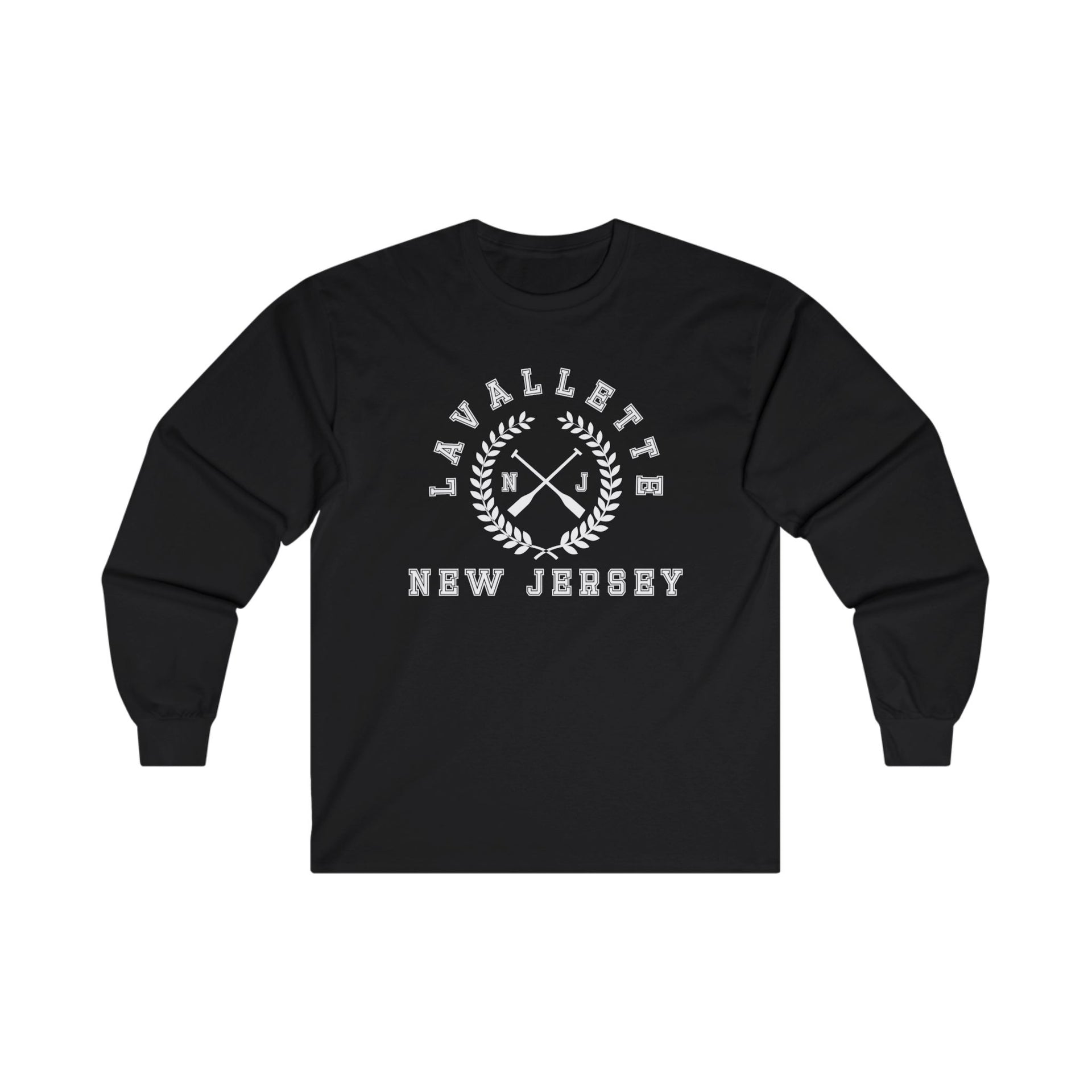 Lavallette NJ Crossed Oars Ultra Cotton Long Sleeve Tee