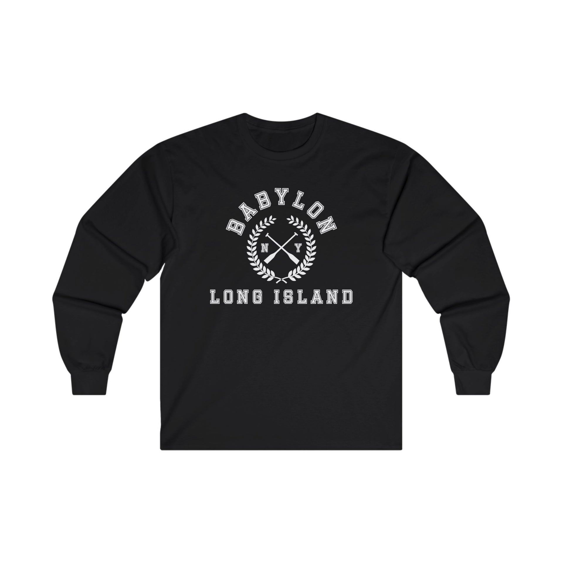 Babylon Long Island Crossed Oars Ultra Cotton Long Sleeve Tee