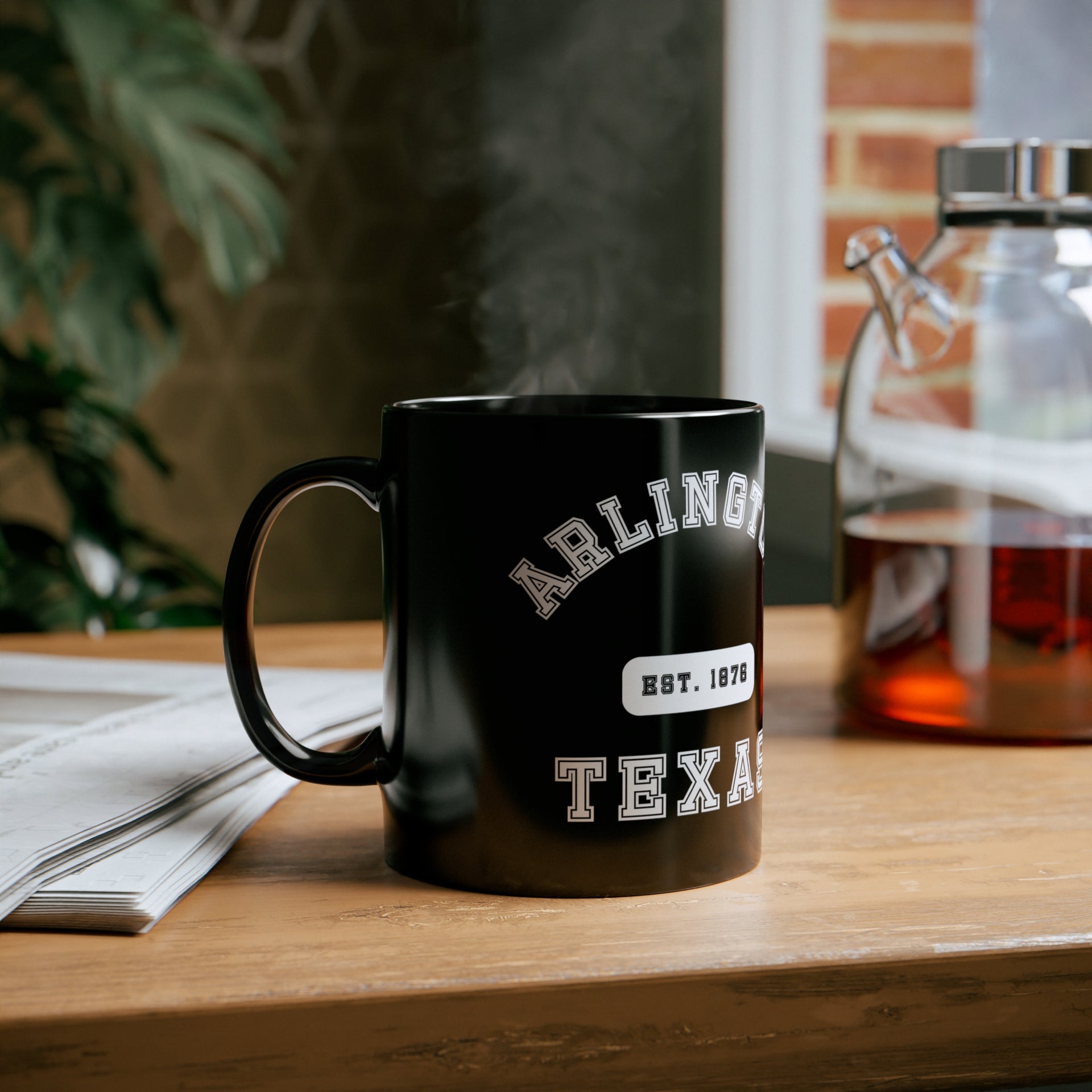 Arlington Texas 11oz Black Mug