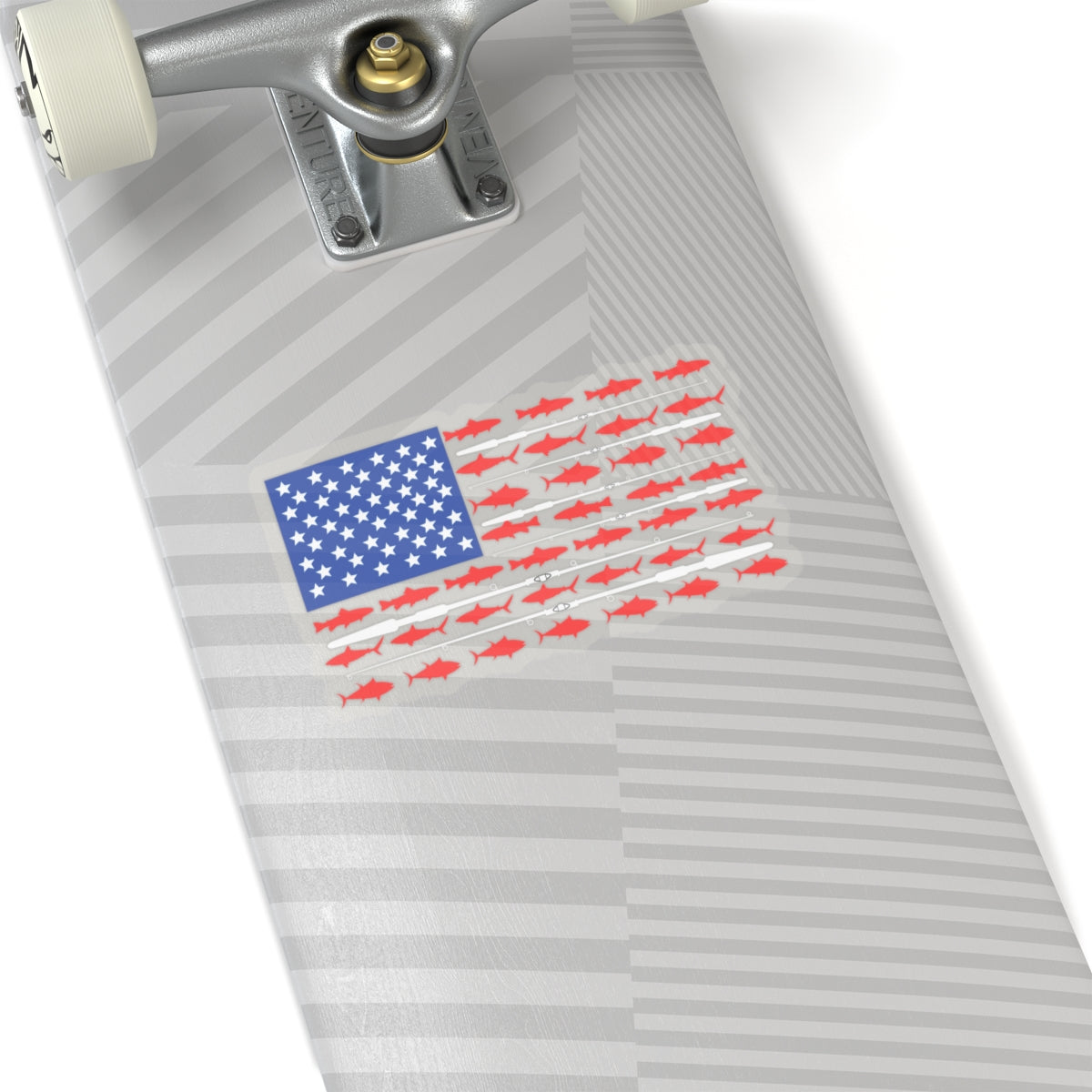 American Flag Fish Kiss-Cut Stickers