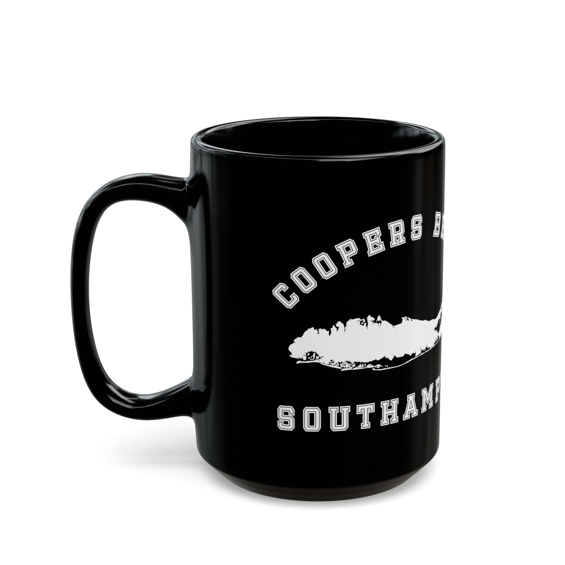 Coopers Beach Southampton Map Black Mug