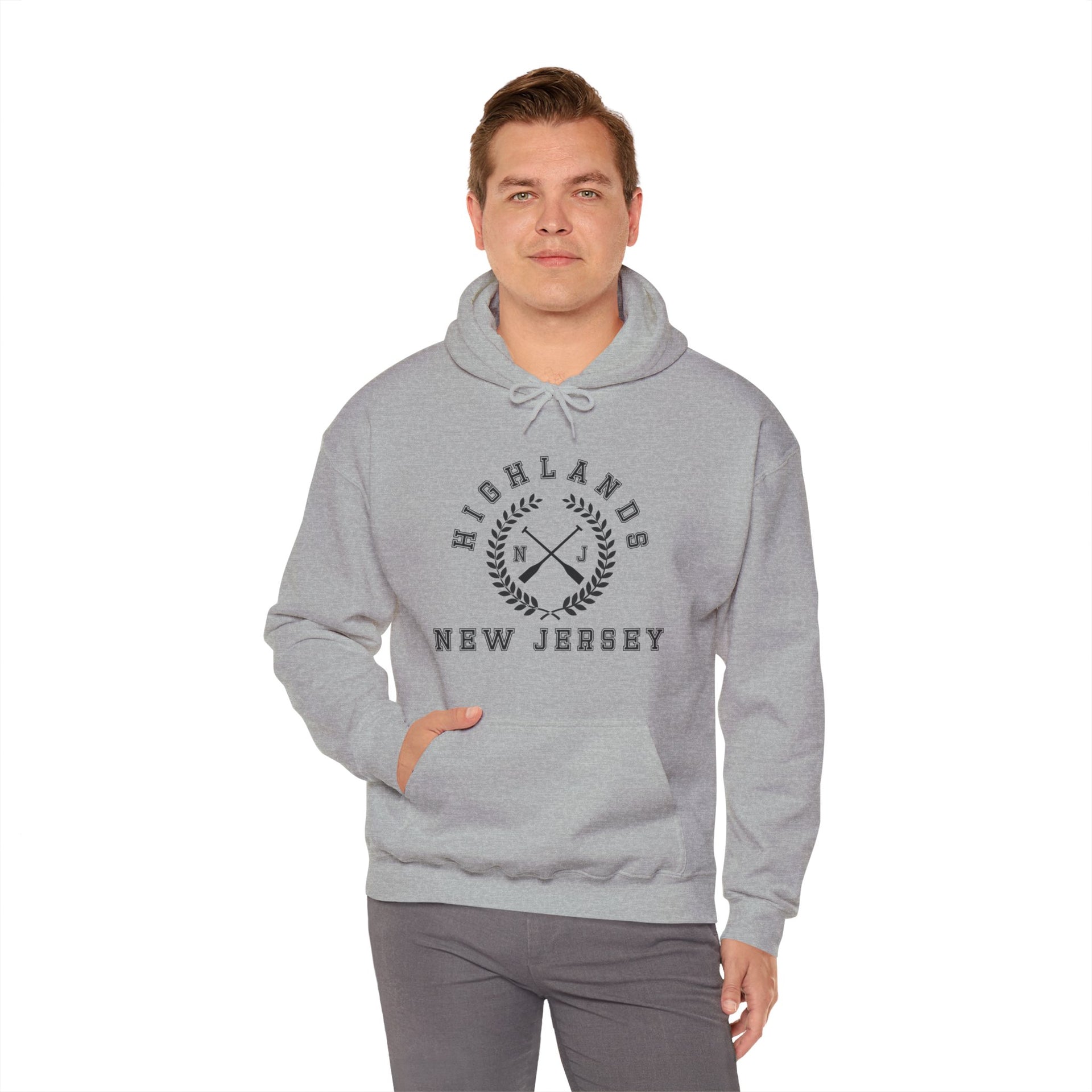 Highlands NJ Crossed Oars Unisex Heavy Blend™ Hooded Sweatshirt