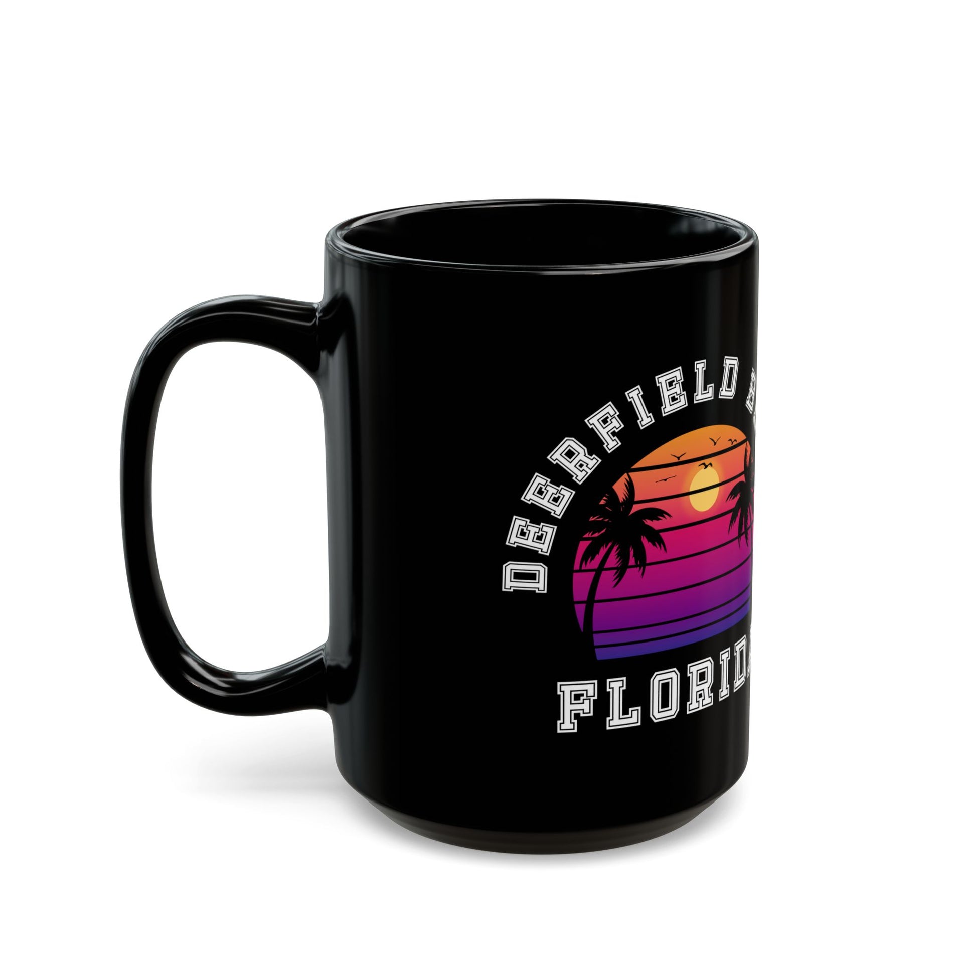 Deerfield Beach Florida Black Mug