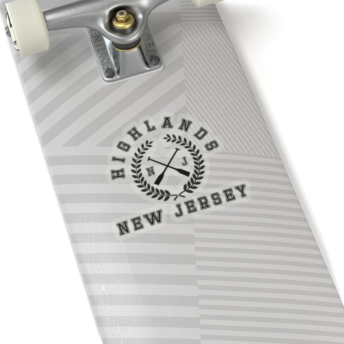 Highlands NJ Crossed Oars Kiss-Cut Stickers