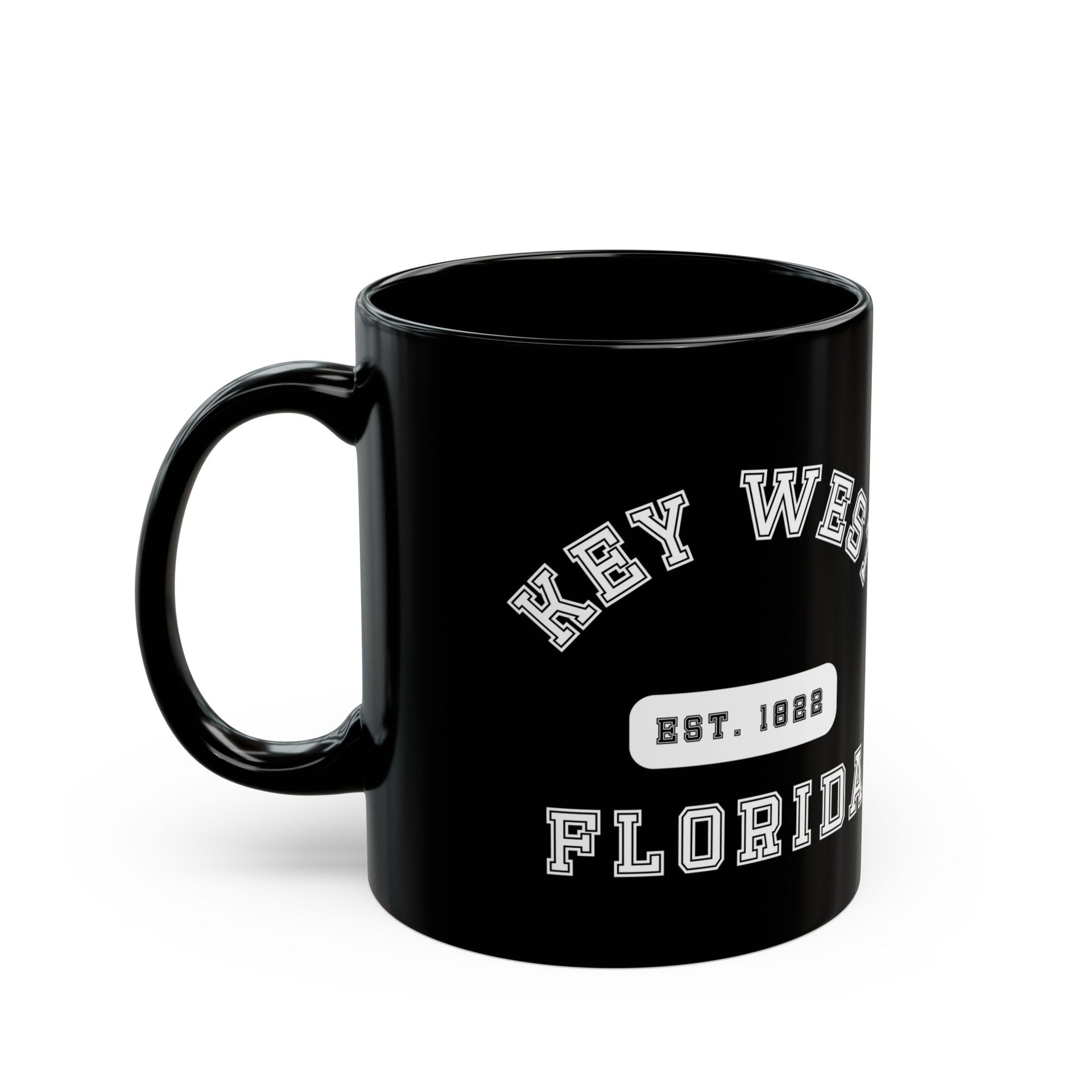 Key West Florida Established Black Mug