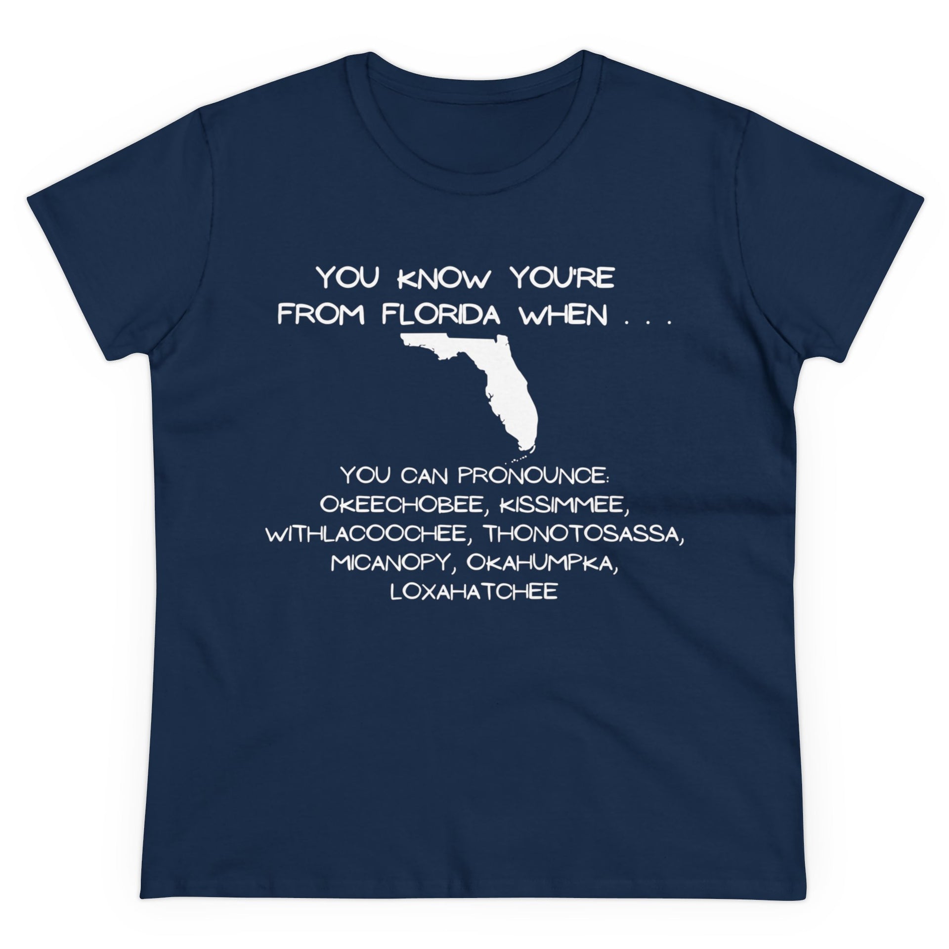 Florida City Names Women's Midweight Cotton Tee