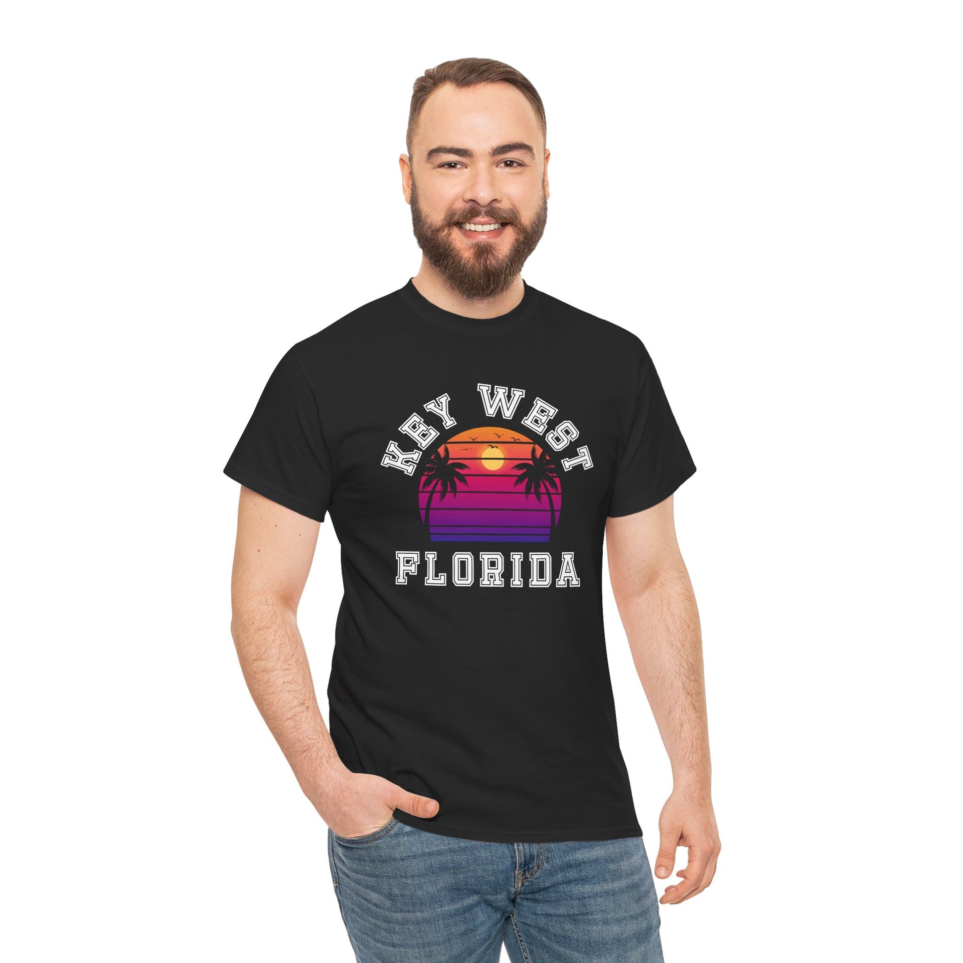 Key West Florida Palms Unisex Cotton Tee