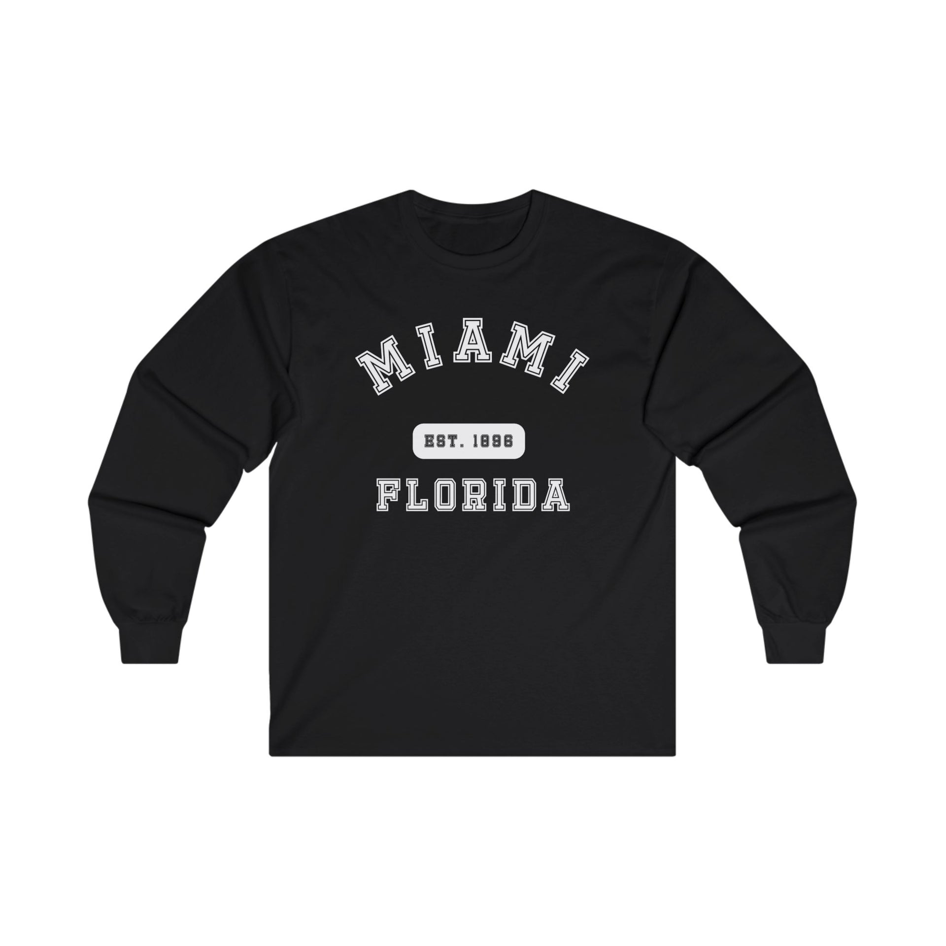 Miami Florida Established Ultra Cotton Long Sleeve Tee