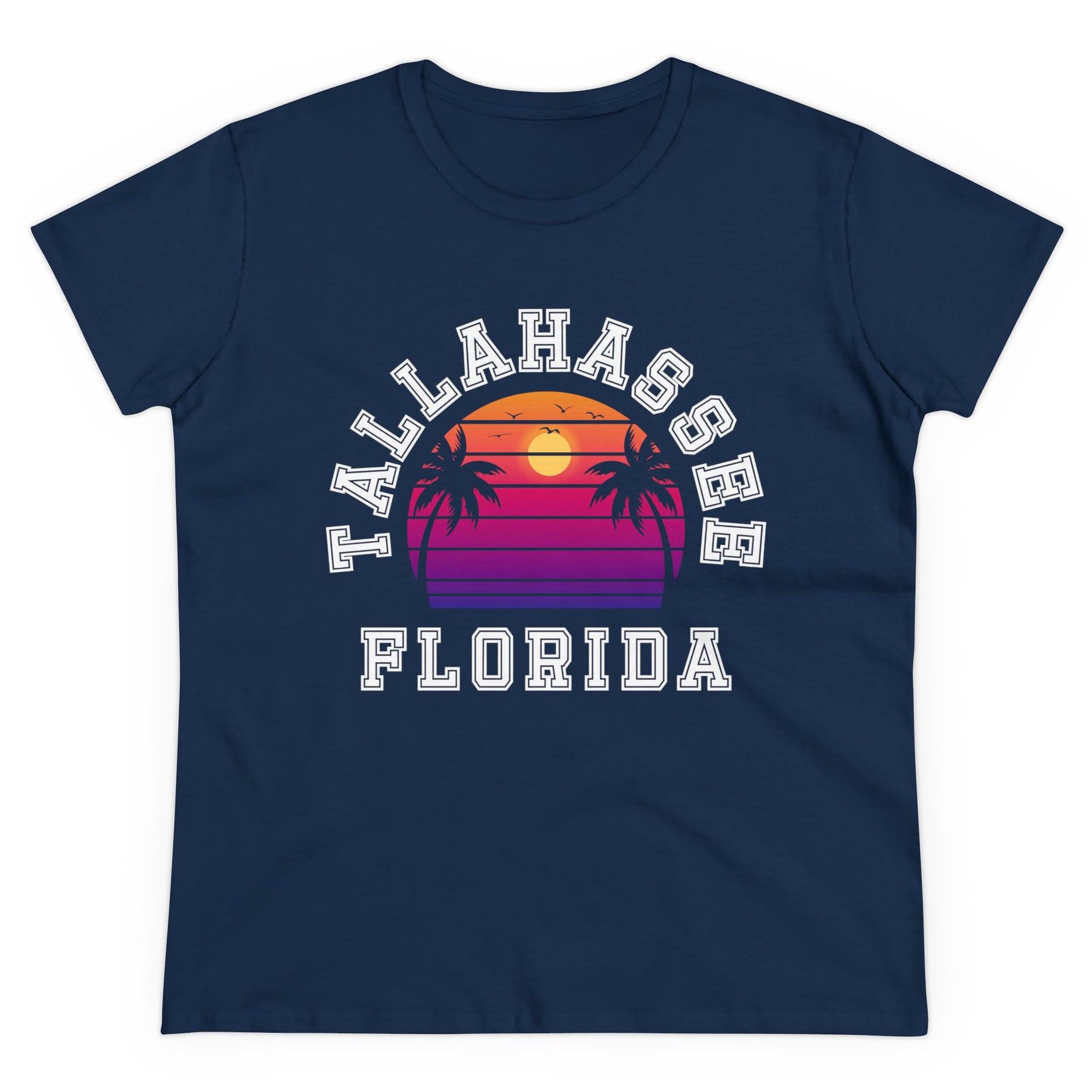 Tallahassee Florida Palms Women's Midweight Cotton Tee