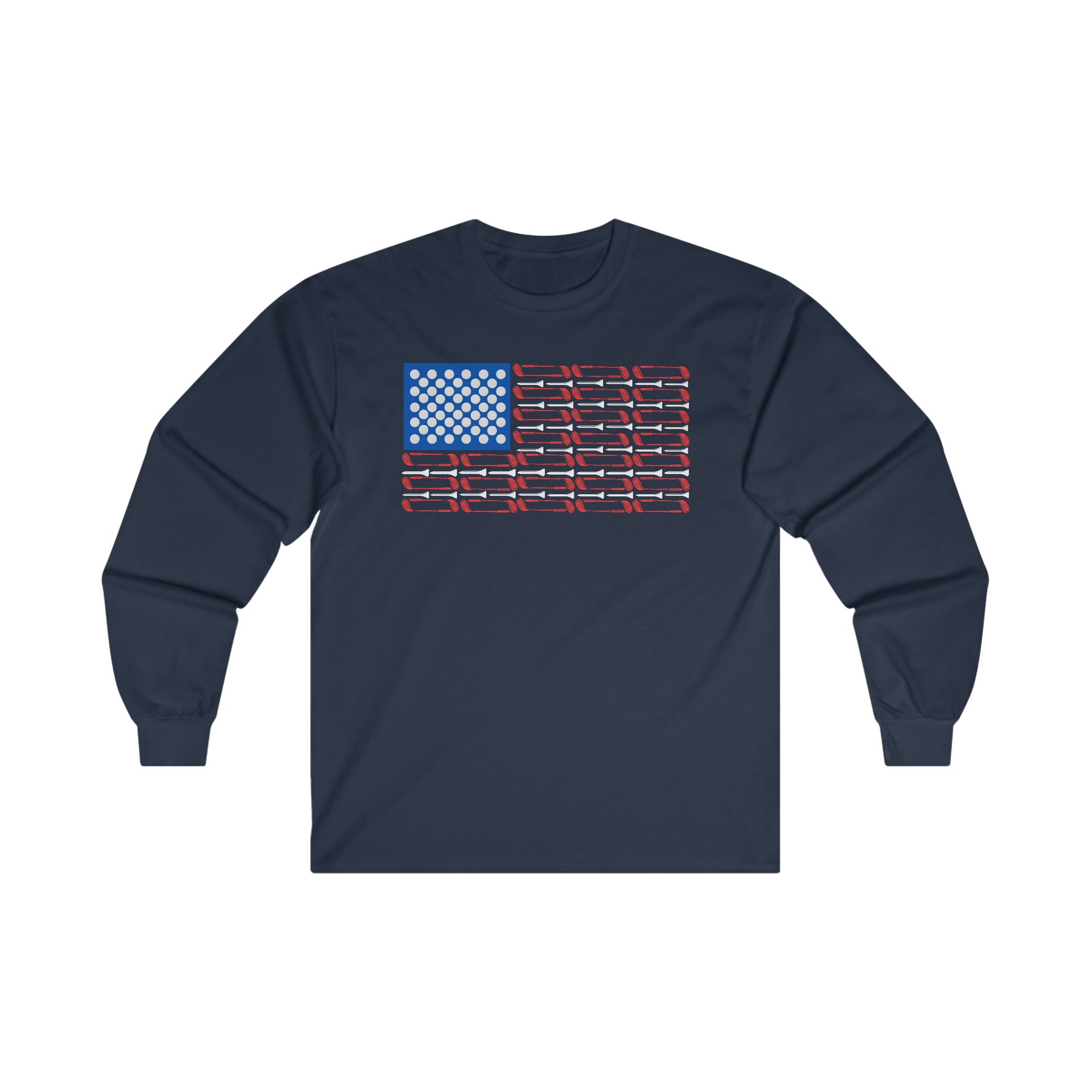 American Flag Golf Ultra Cotton Long Sleeve Tee