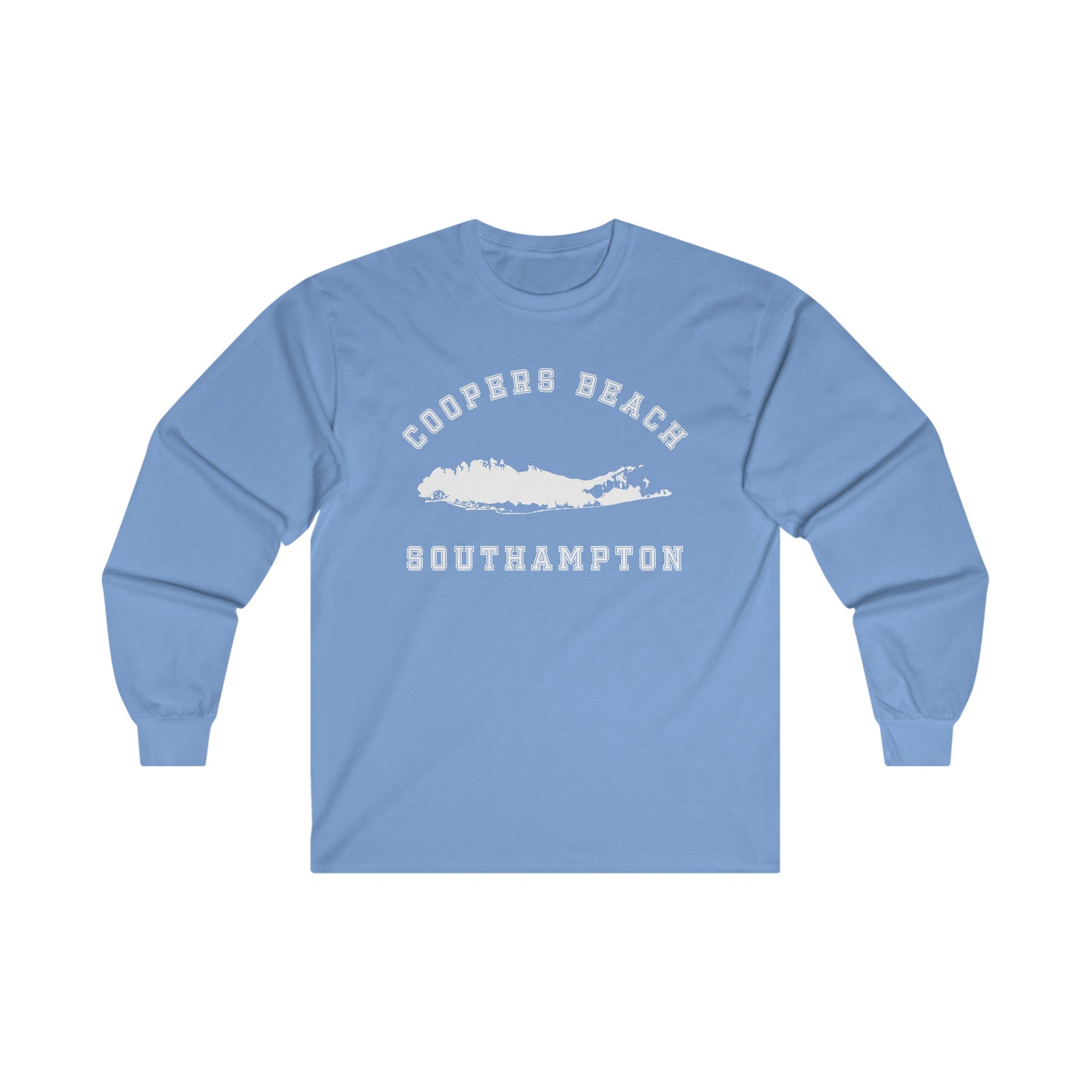 Coopers Beach Southampton Map Ultra Cotton Long Sleeve Tee