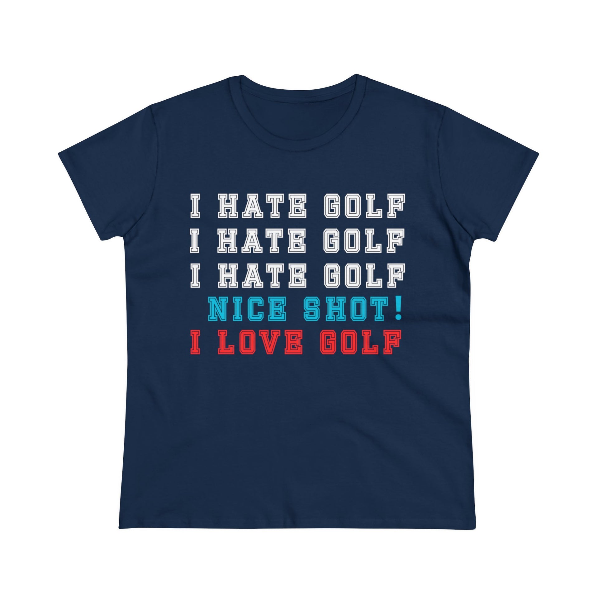 I Love Golf Women's Midweight Cotton Tee