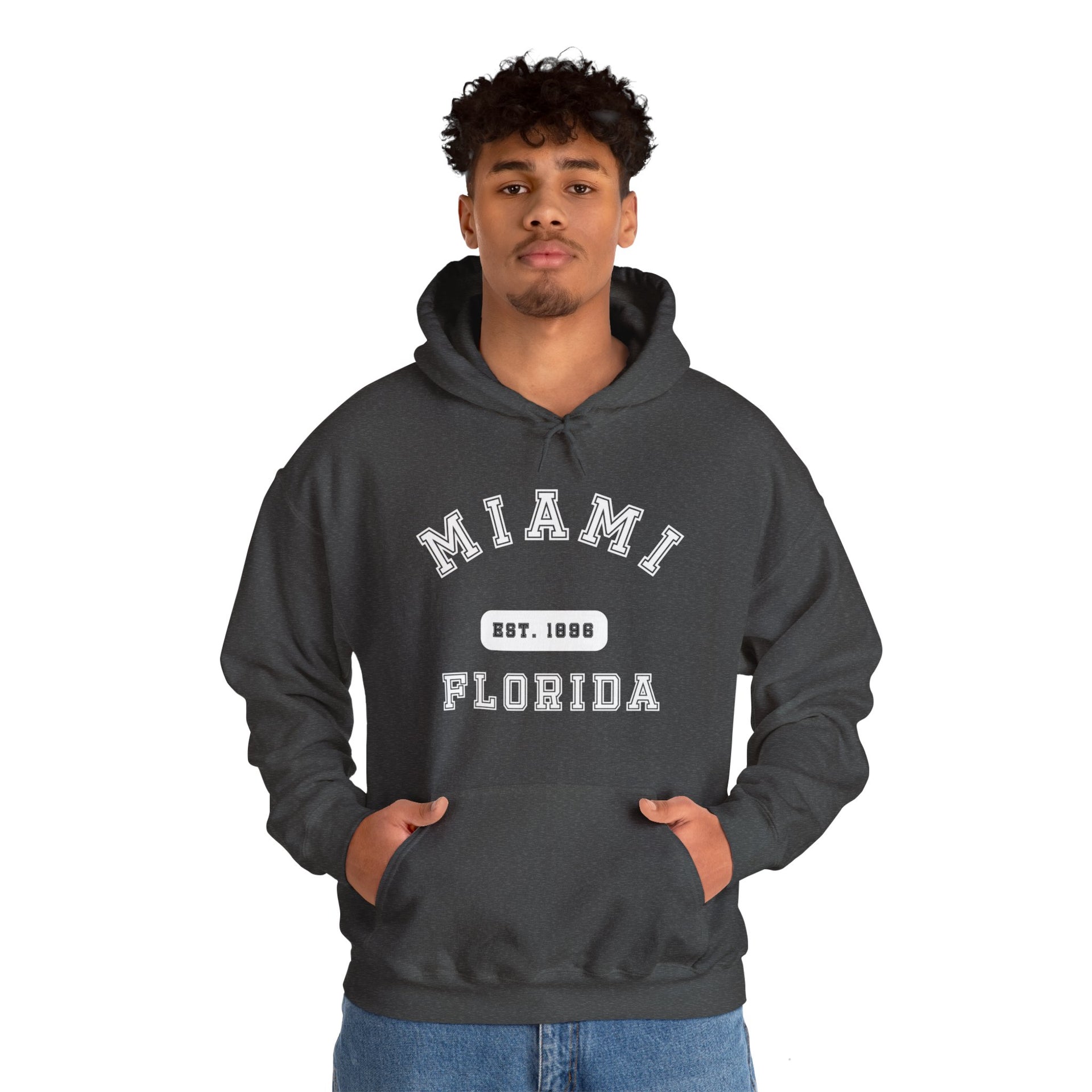 Miami Florida Established Unisex Heavy Blend™ Hooded Sweatshirt