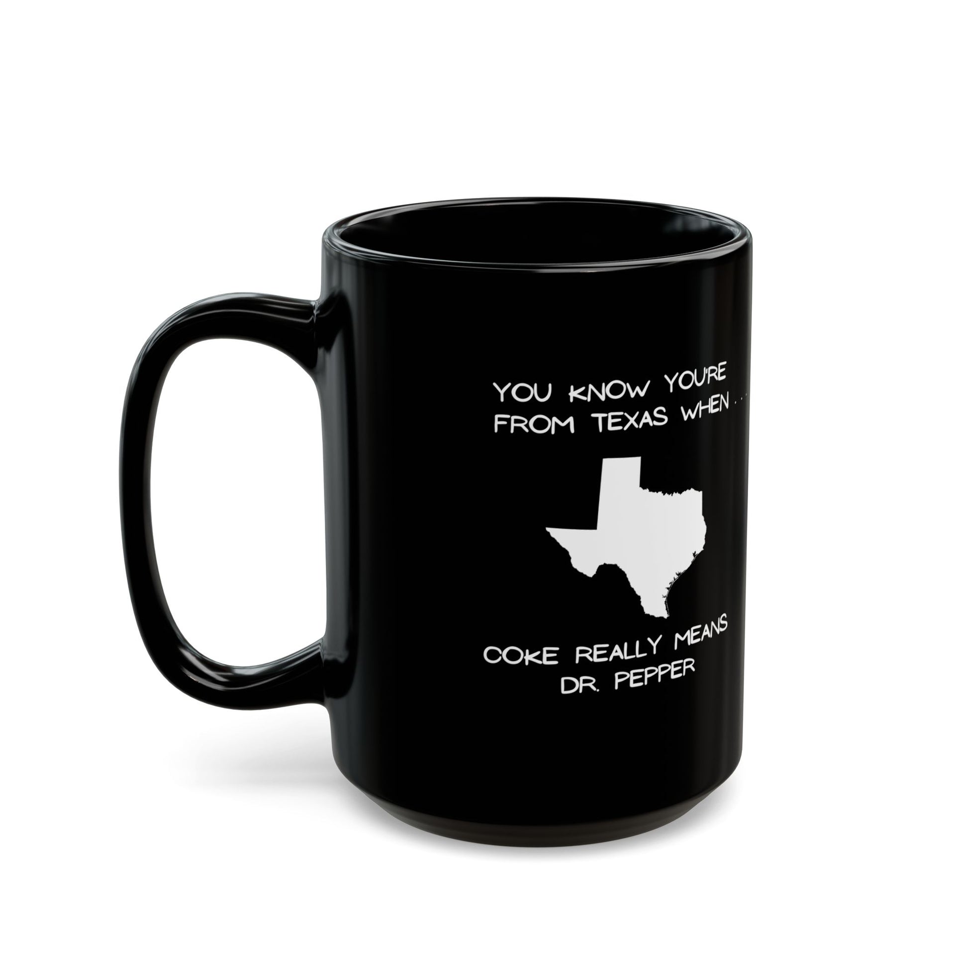 Texas Coke Black Mug