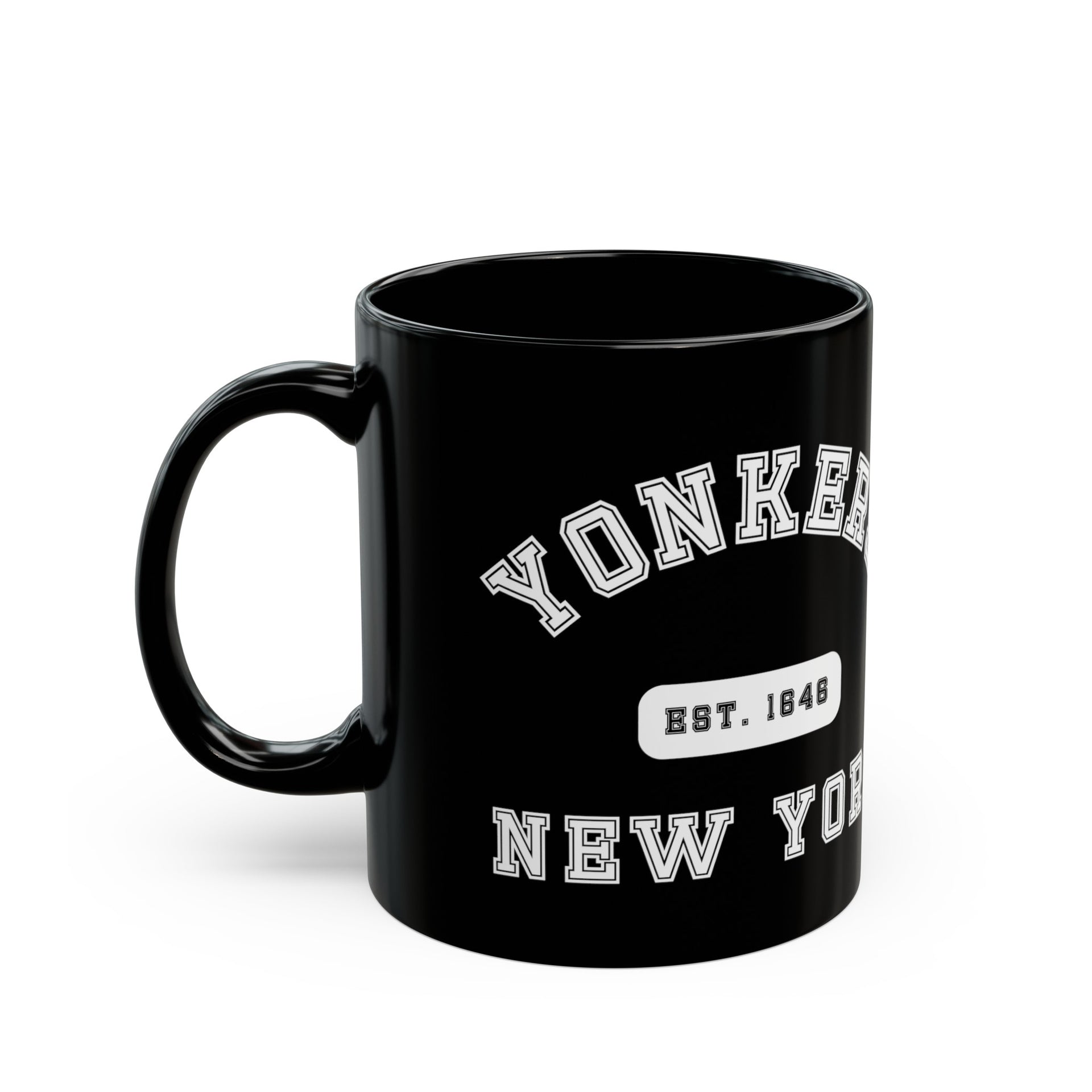 Yonkers New York Black Mug