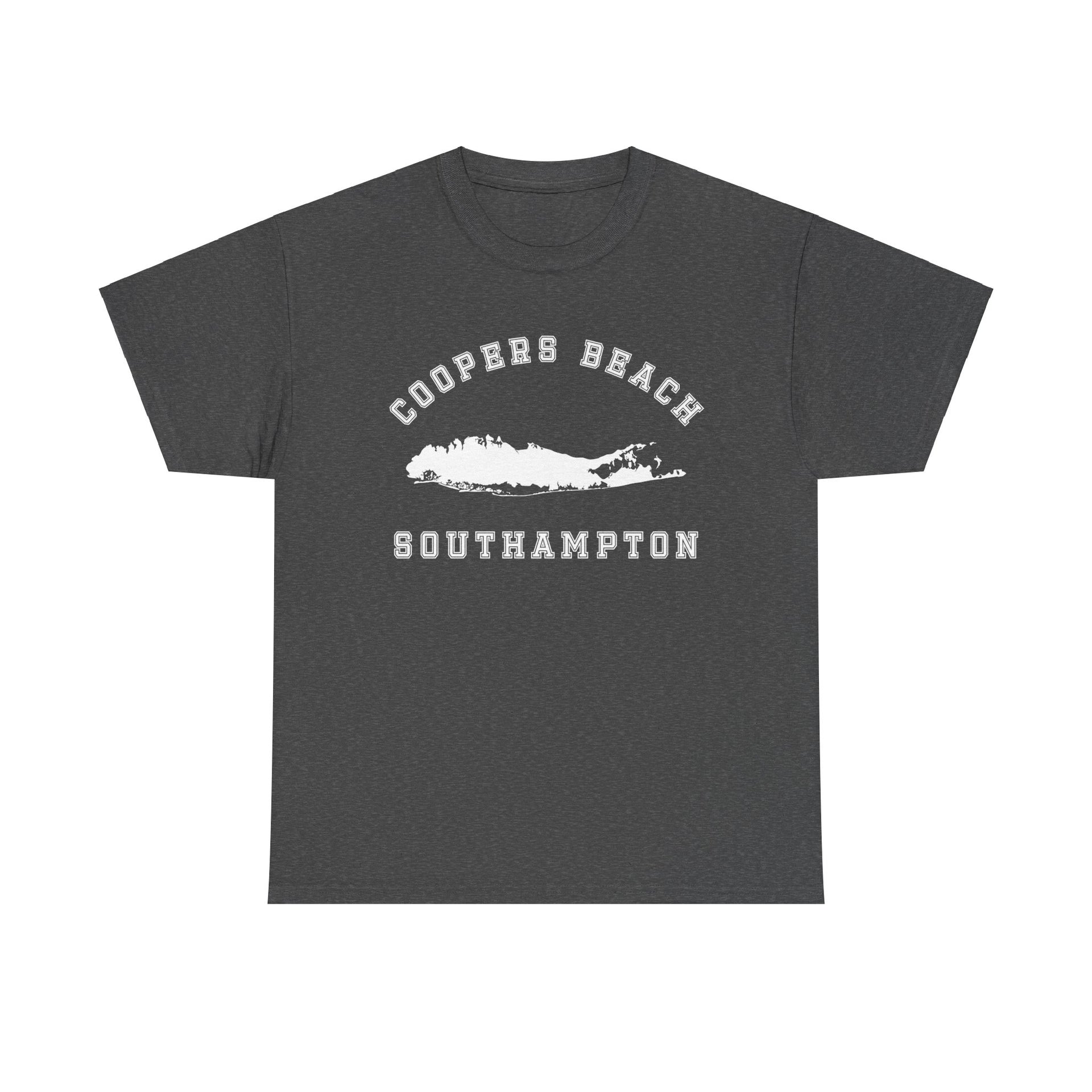 Coopers Beach Southampton Map Unisex Cotton Tee