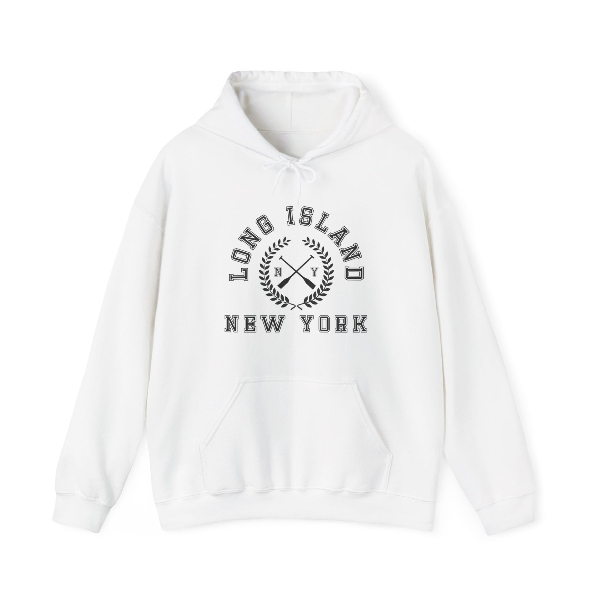 Long Island NY Crossed Oars Unisex Heavy Blend™ Hooded Sweatshirt