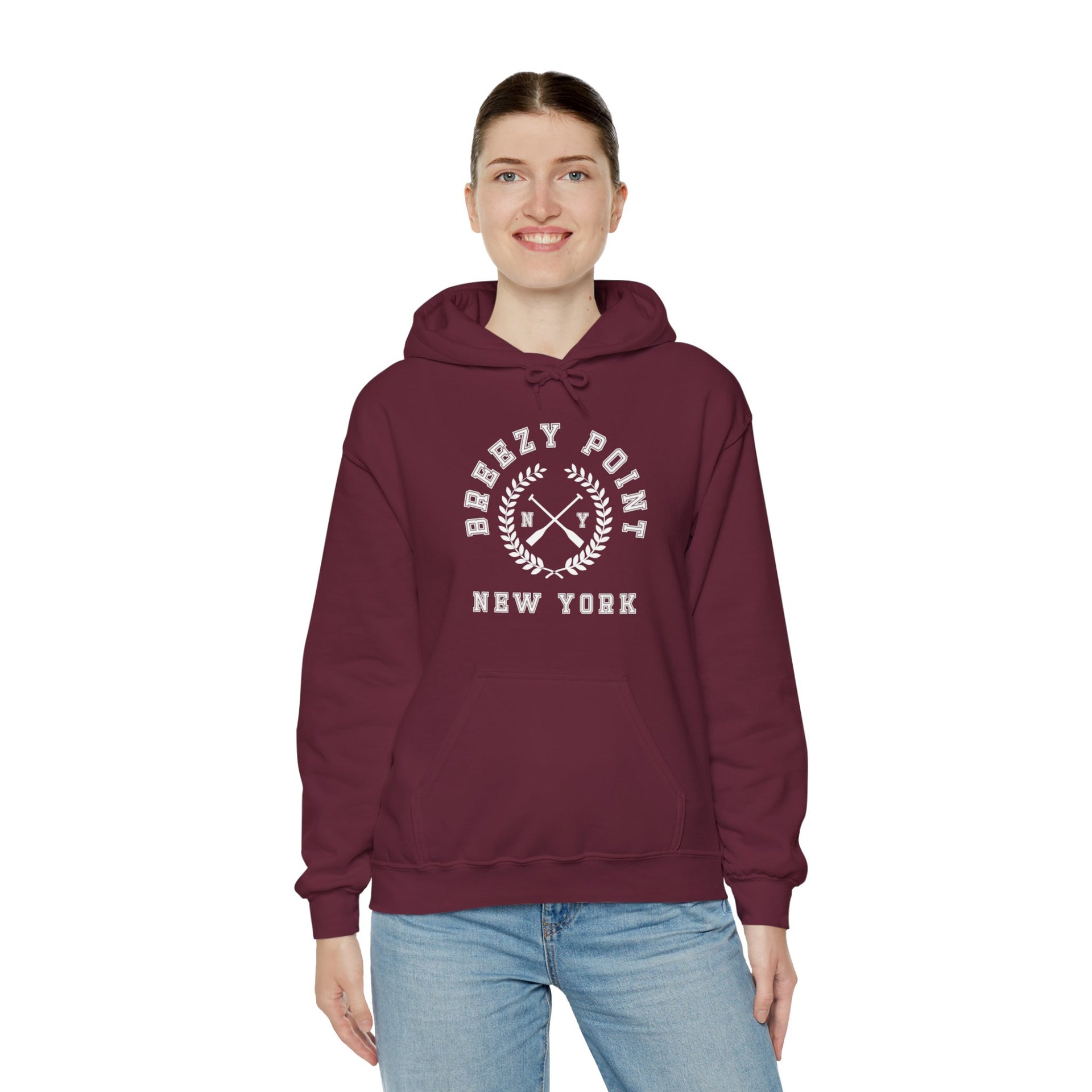 Breezy Point Crossed Oars Unisex Heavy Blend™ Hooded Sweatshirt