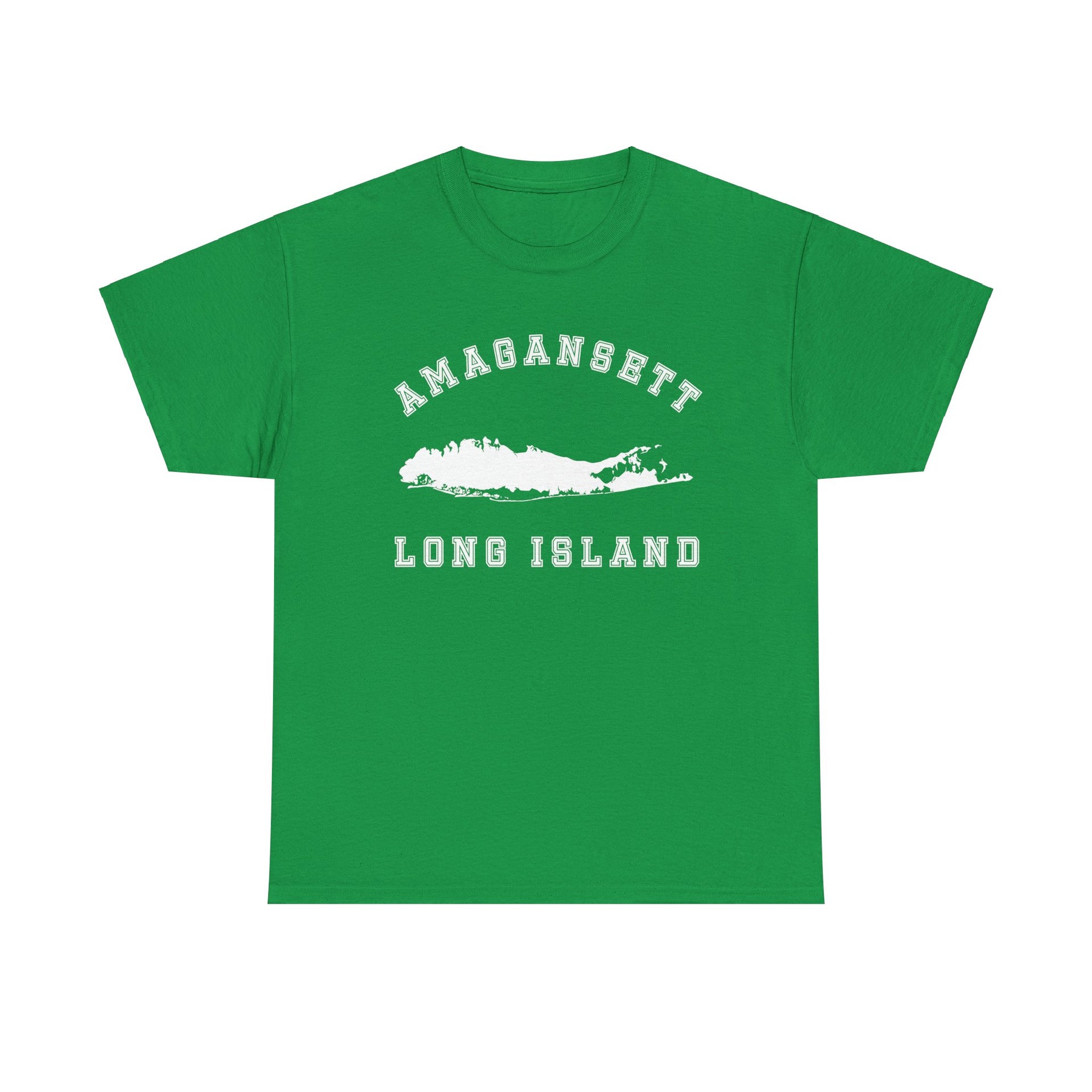 Amagansett Long Island Map Unisex Cotton Tee