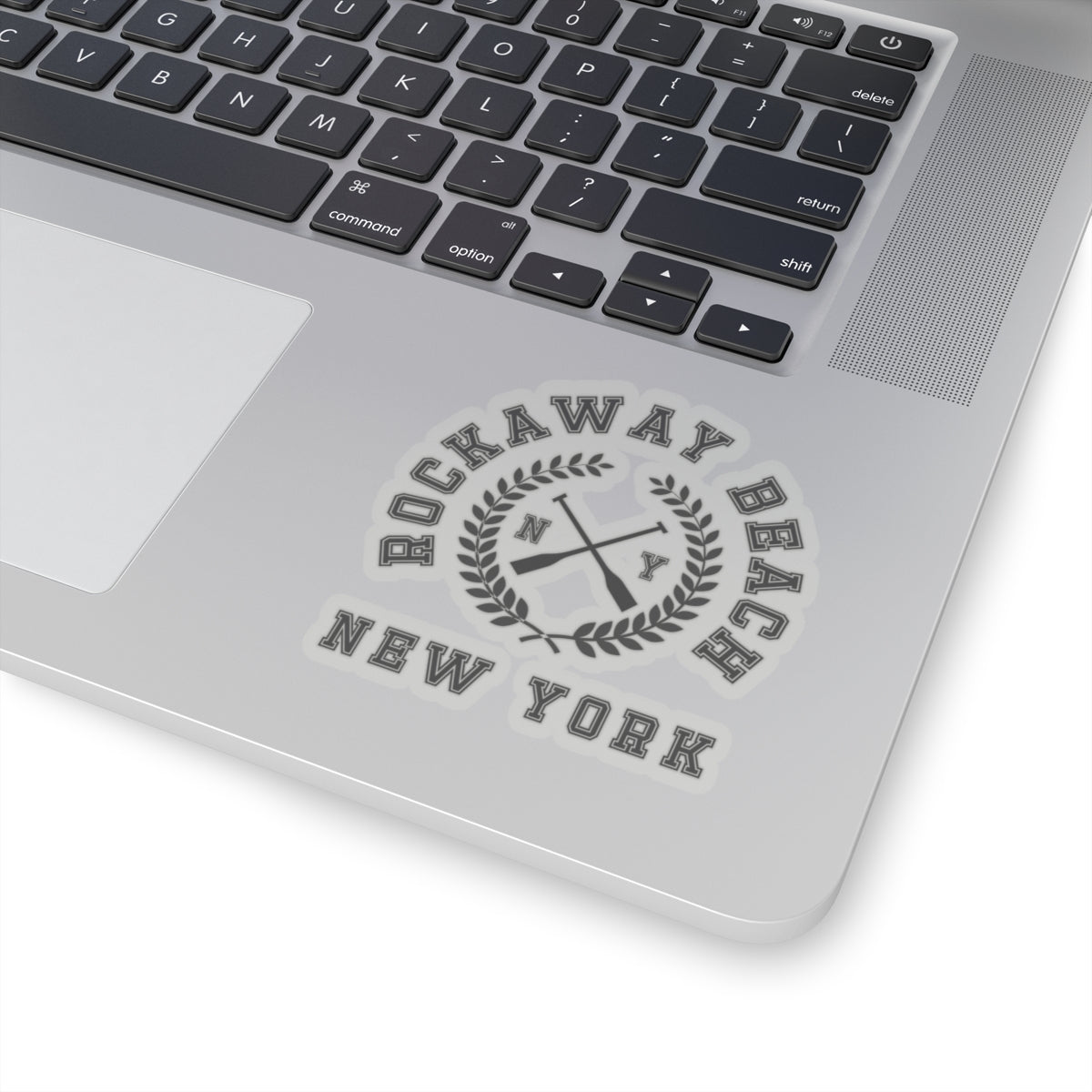 Rockaway Beach NYC Crossed Oars Kiss-Cut Stickers