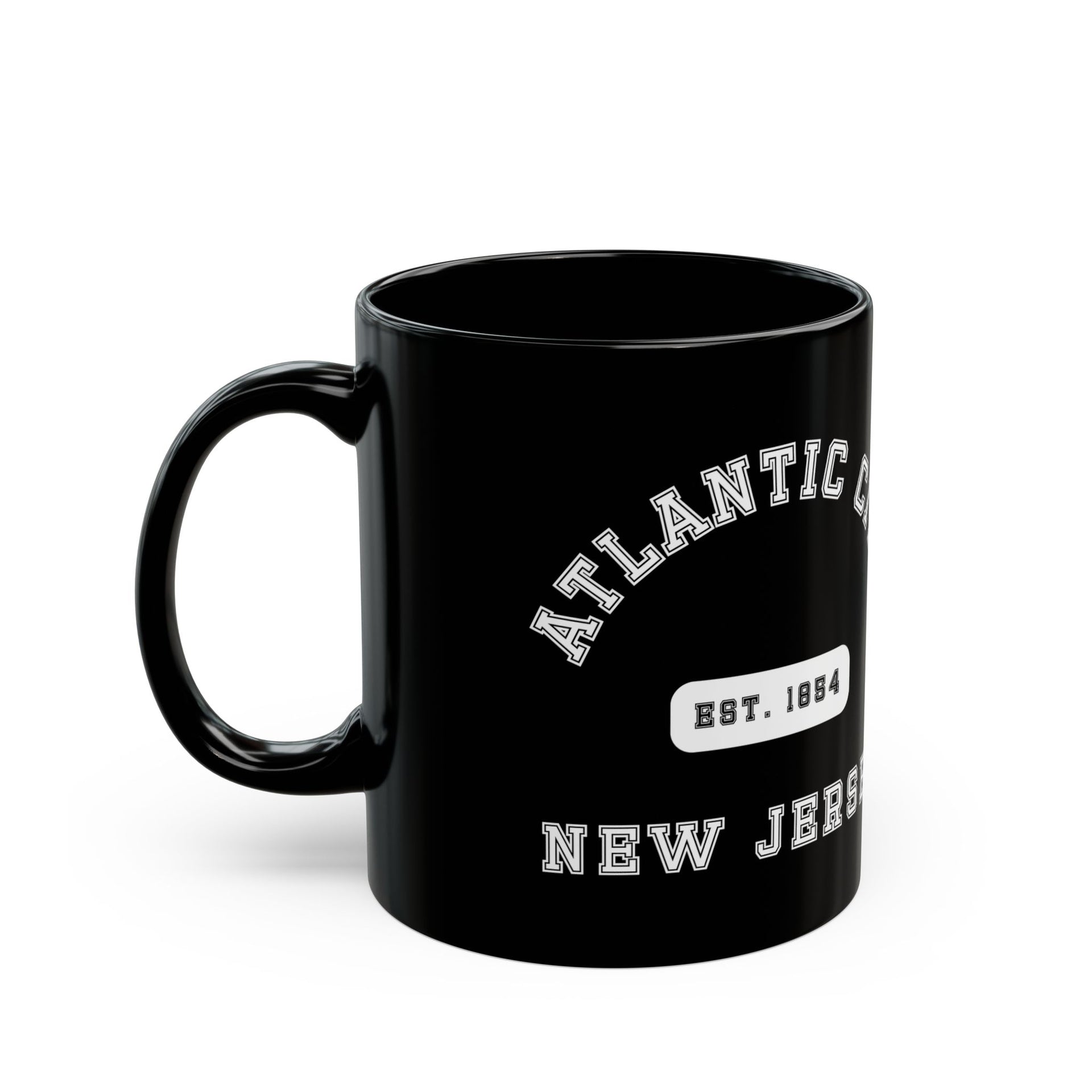 Atlantic City NJ Est Black Mug