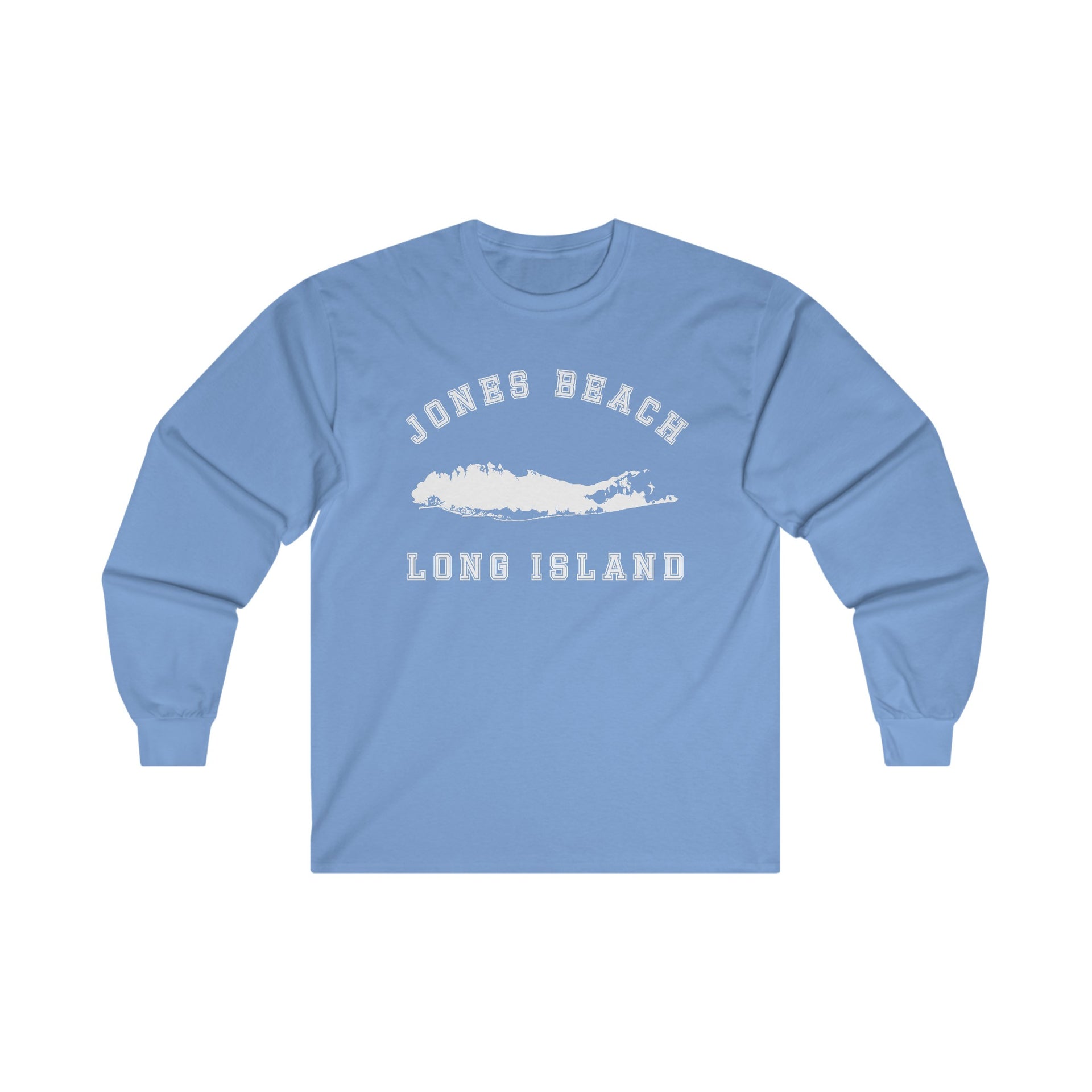 Jones Beach Long Island Map Ultra Cotton Long Sleeve Tee