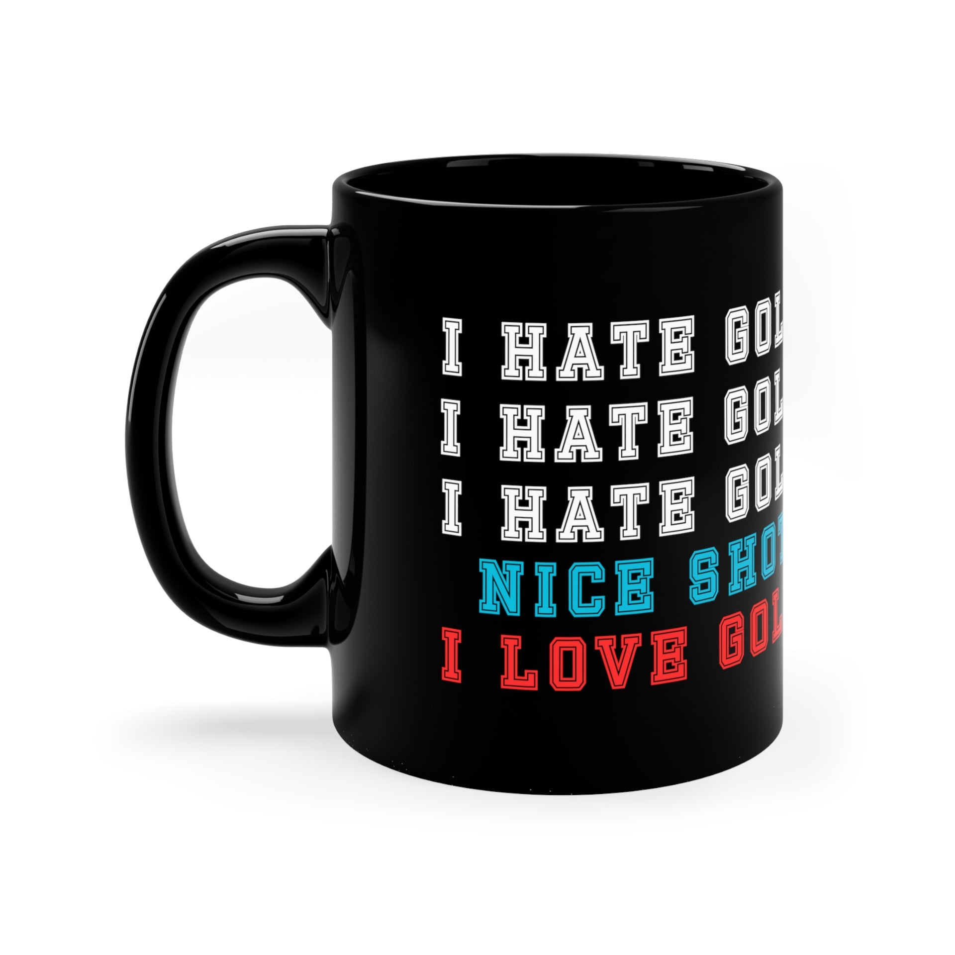 I Love Golf 11oz Black Mug