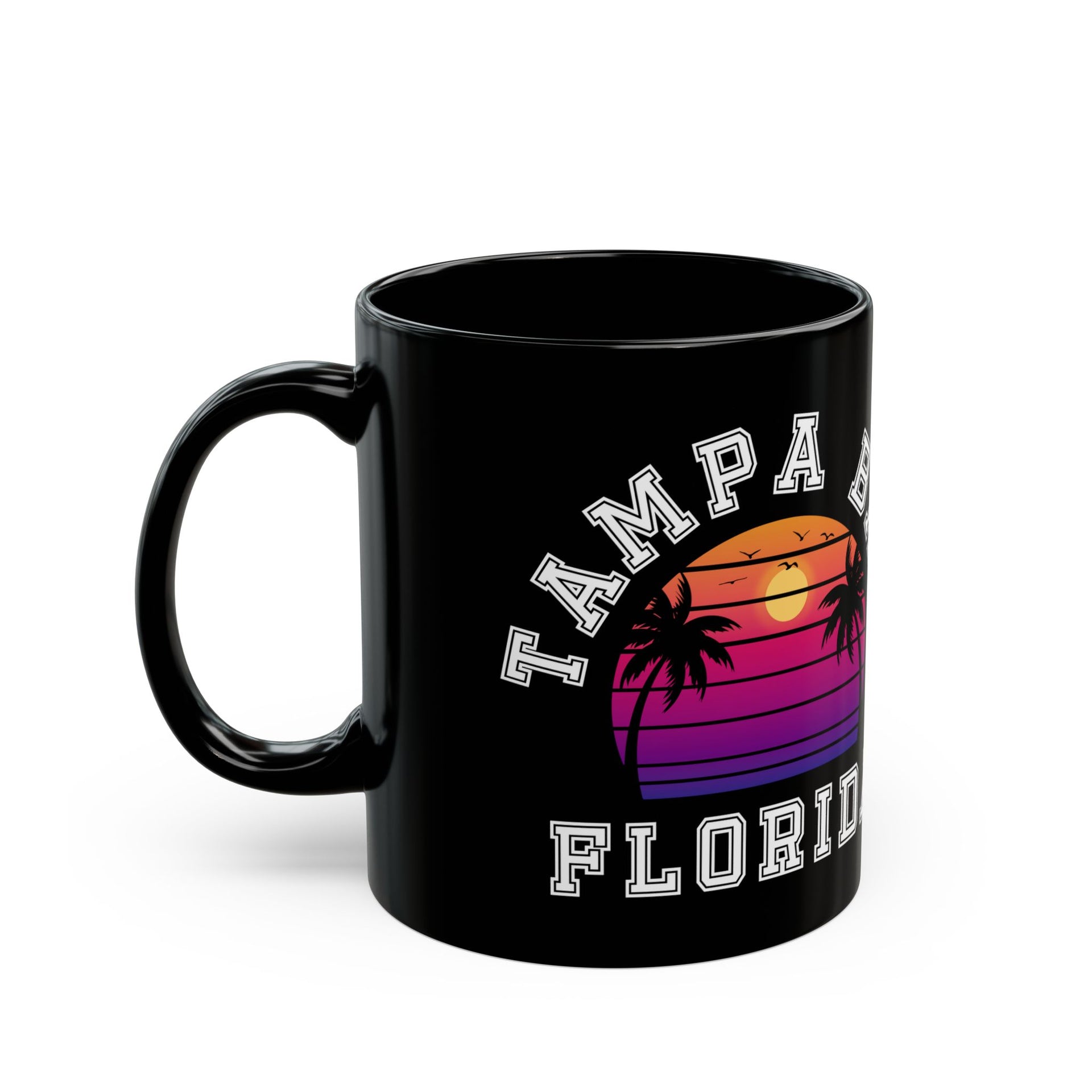 Tampa Bay Florida Palms Black Mug