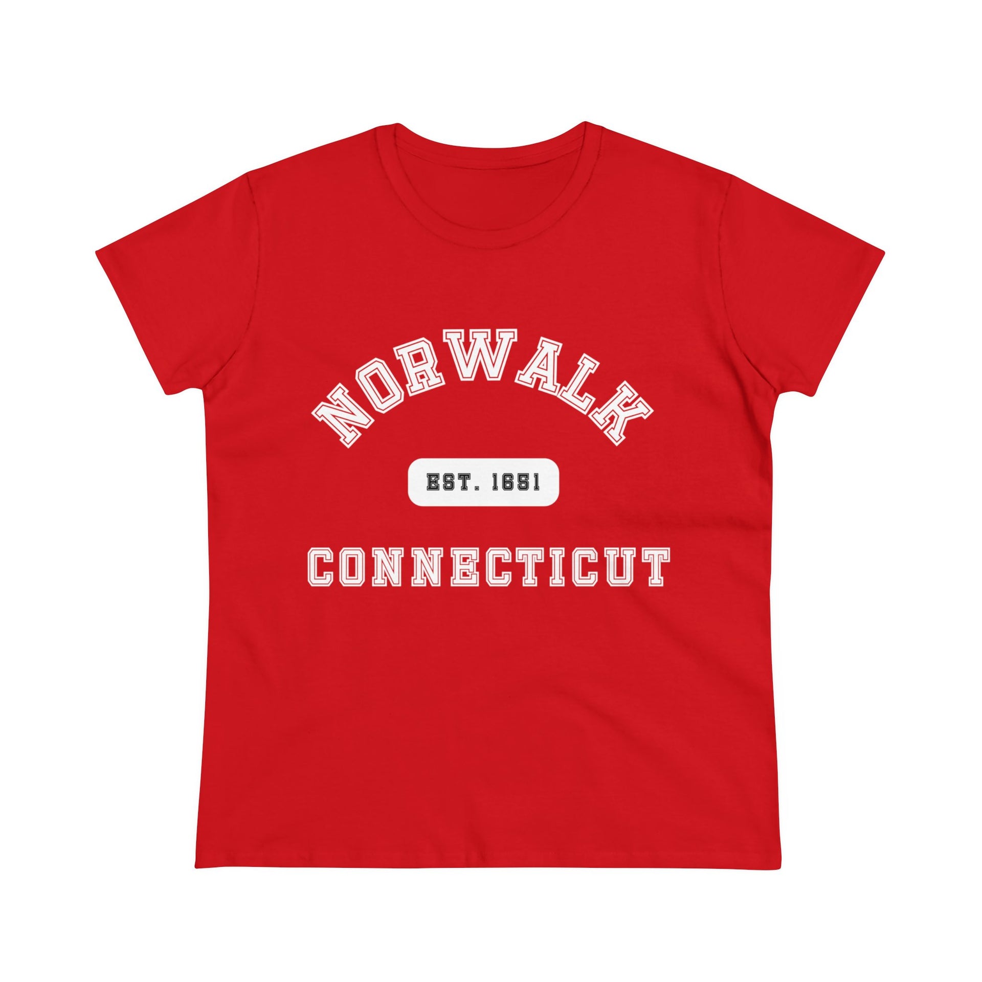 Norwalk CT Women's Midweight Cotton Tee