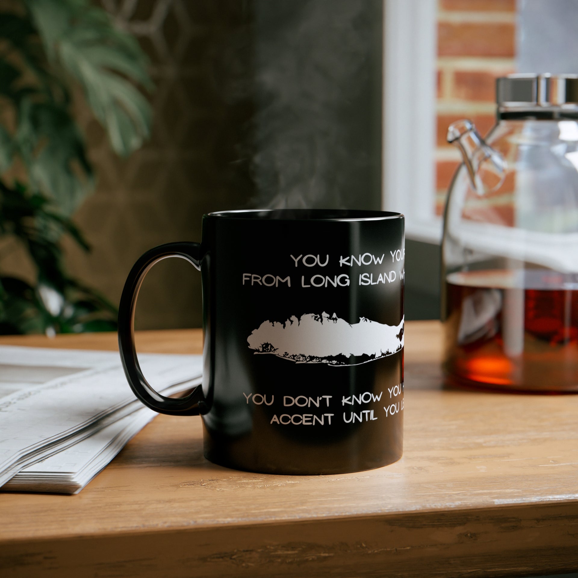 Long Island Accent 11oz Black Mug