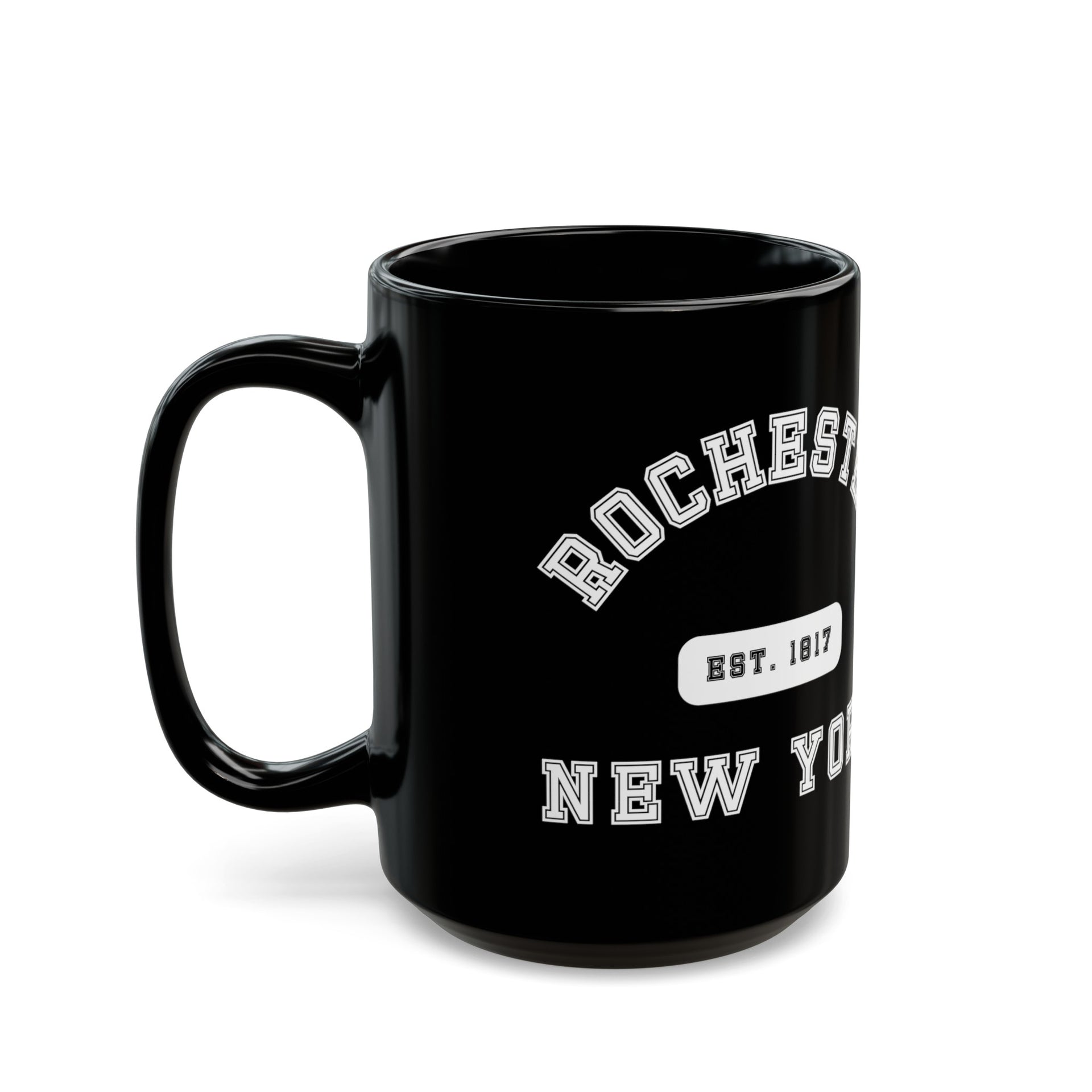 Rochester New York Black Mug