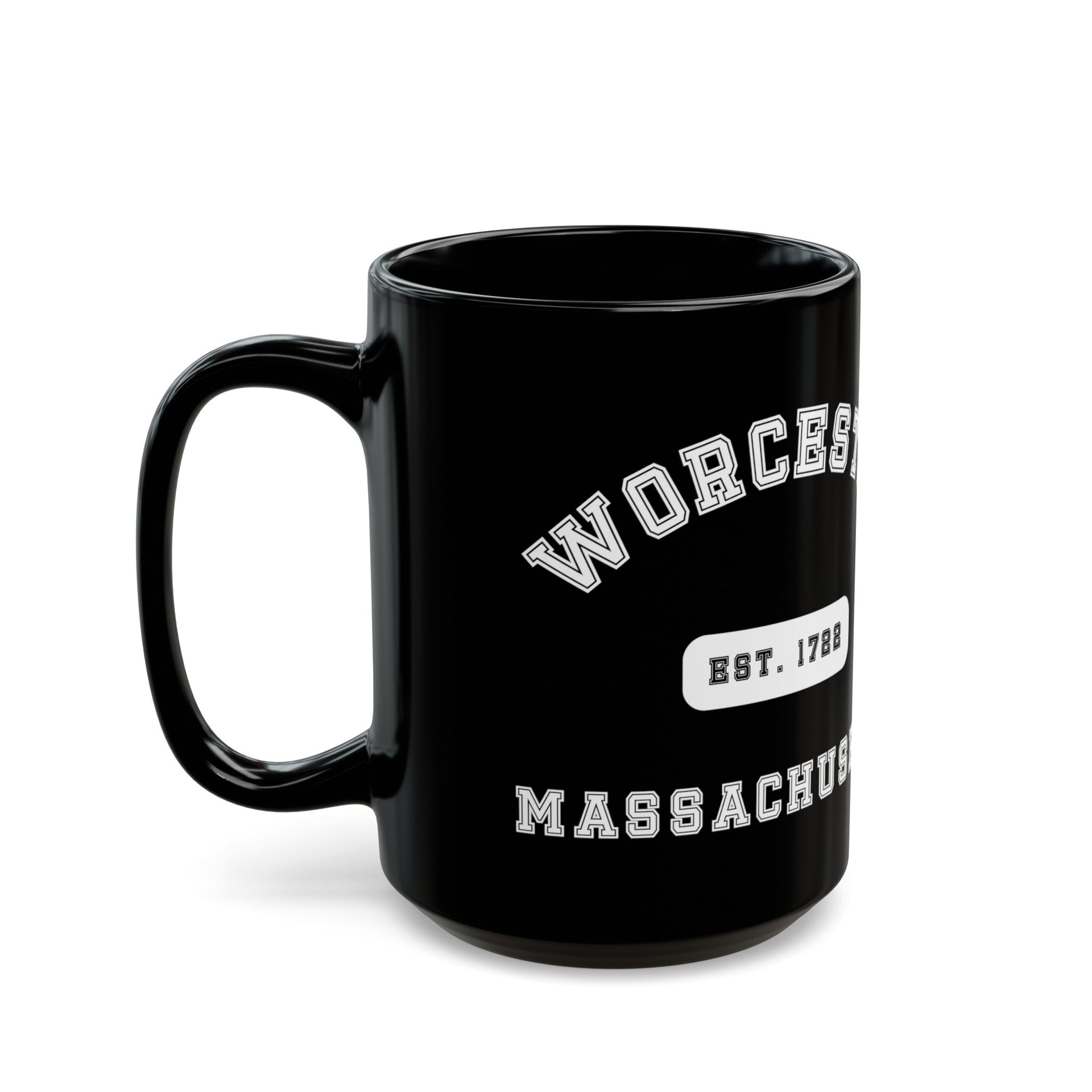 Worcester Massachusetts Black Mug