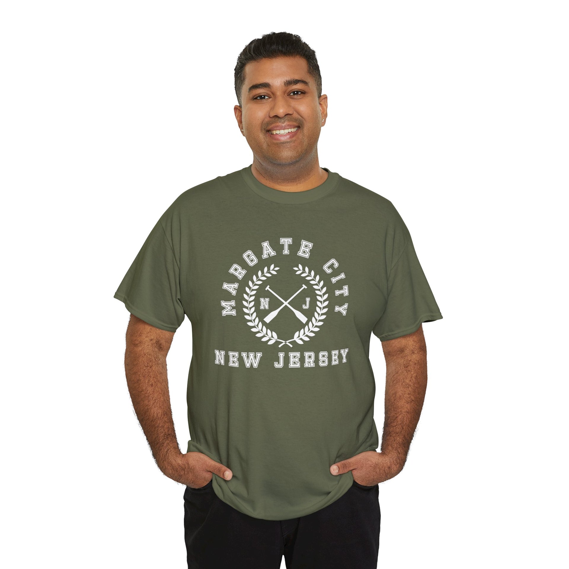 Margate City NJ Crossed Oars Unisex Cotton Tee