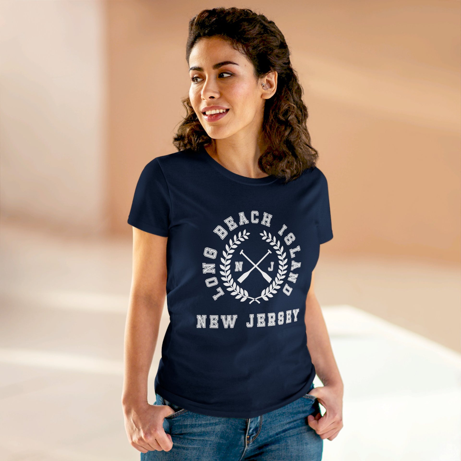 Long Beach Island Women's Midweight Cotton Tee