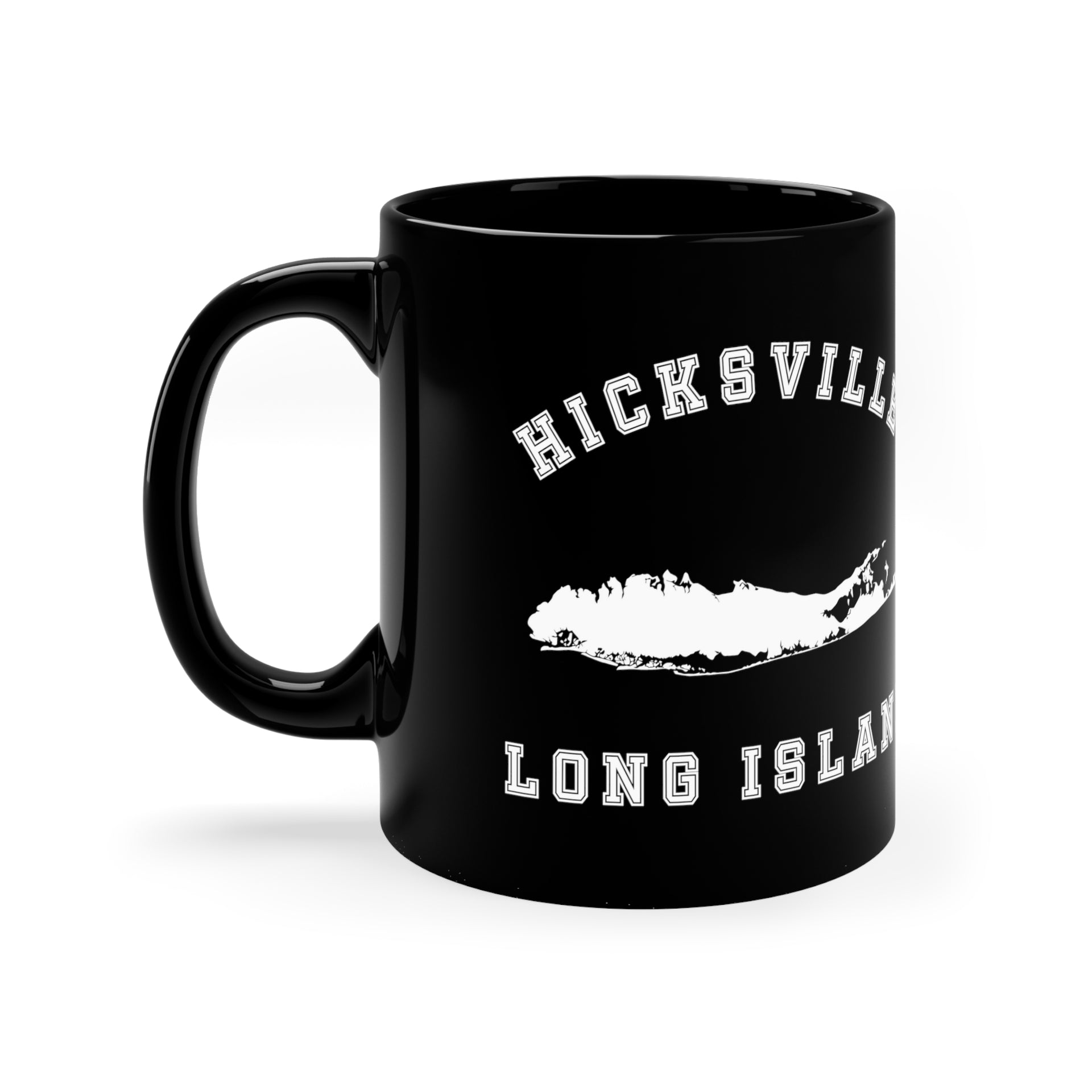 Hicksville Long Island 11oz Black Mug