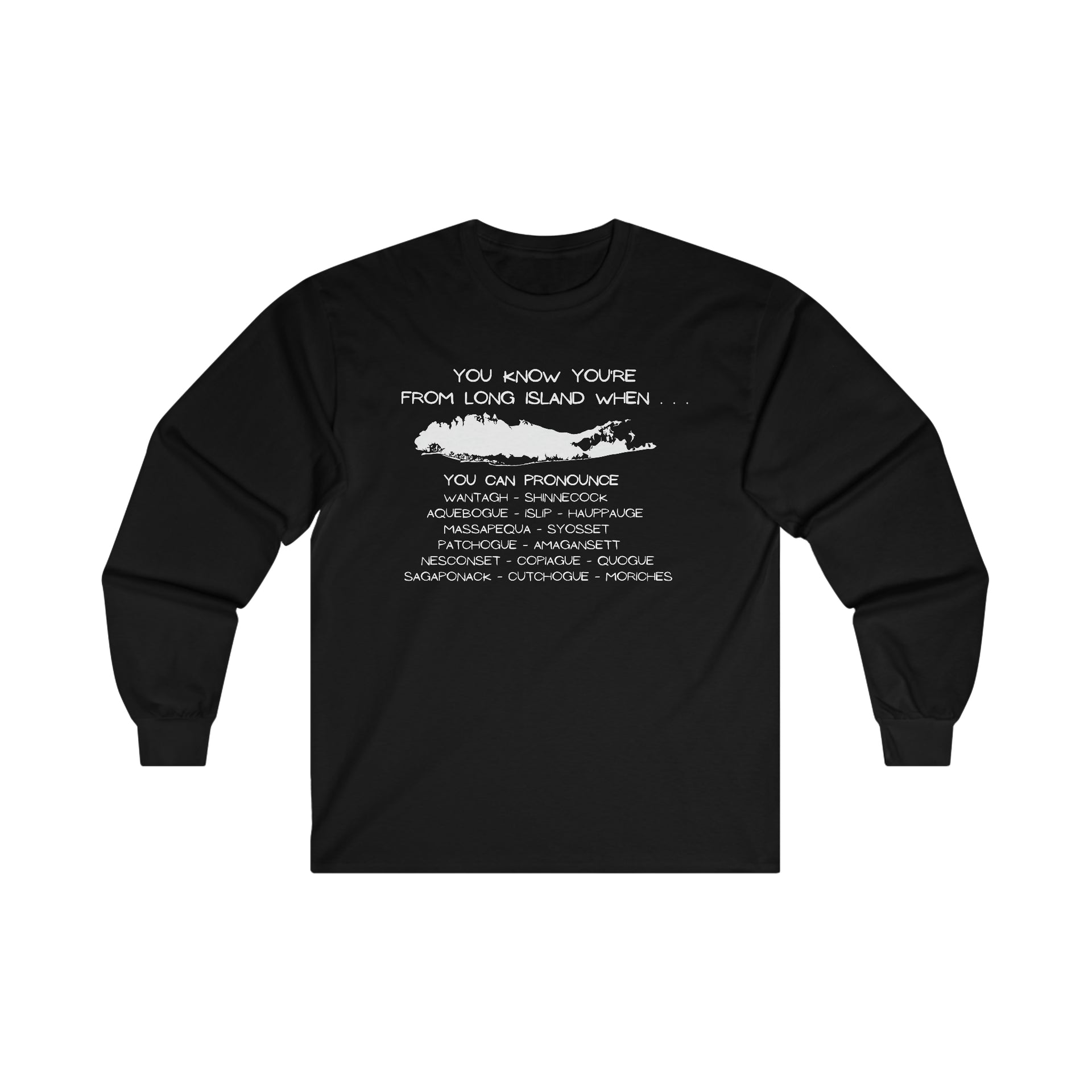 Long Island Town Names Ultra Cotton Long Sleeve Tee