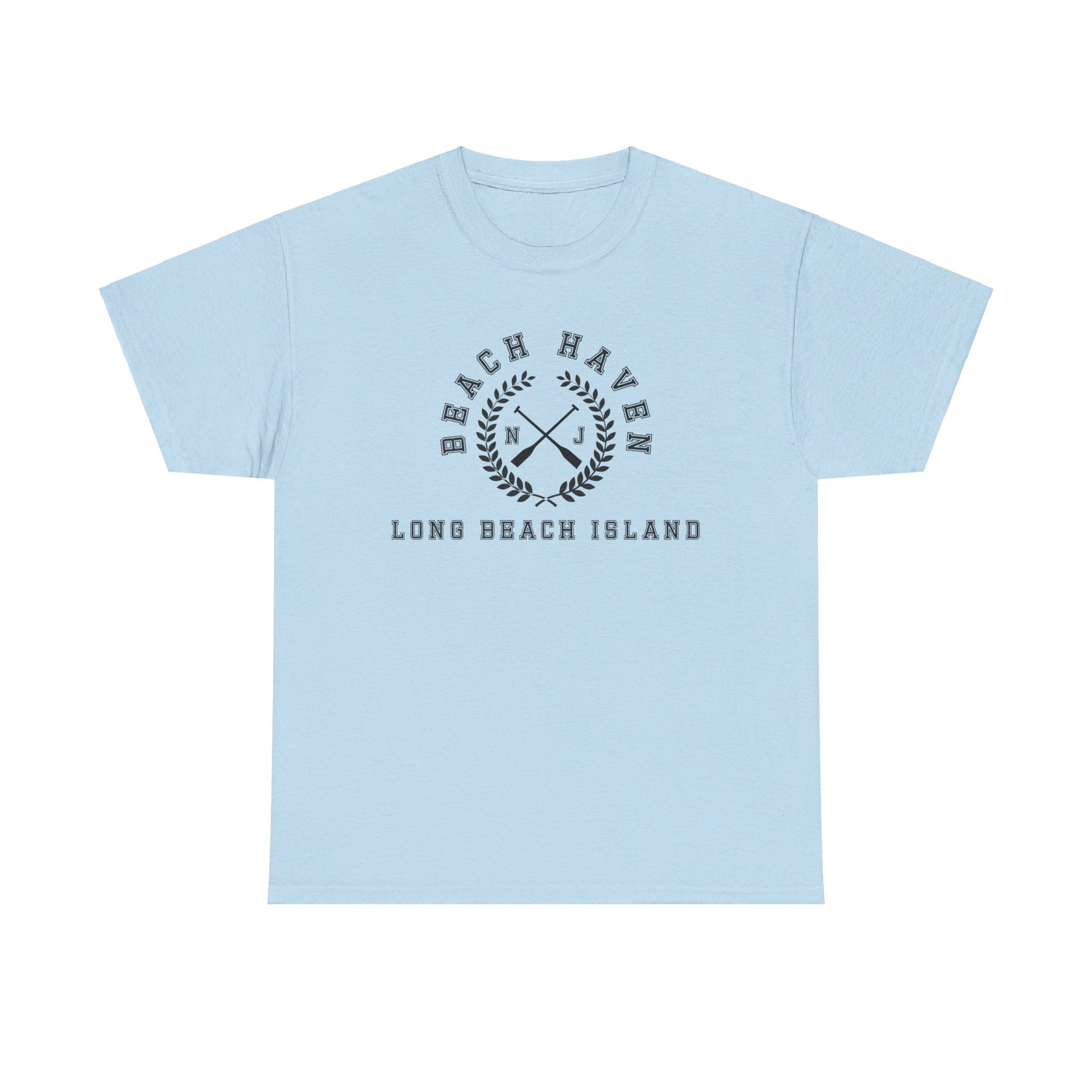 Beach Haven Long Beach Island Crossed Oars Unisex Cotton Tee