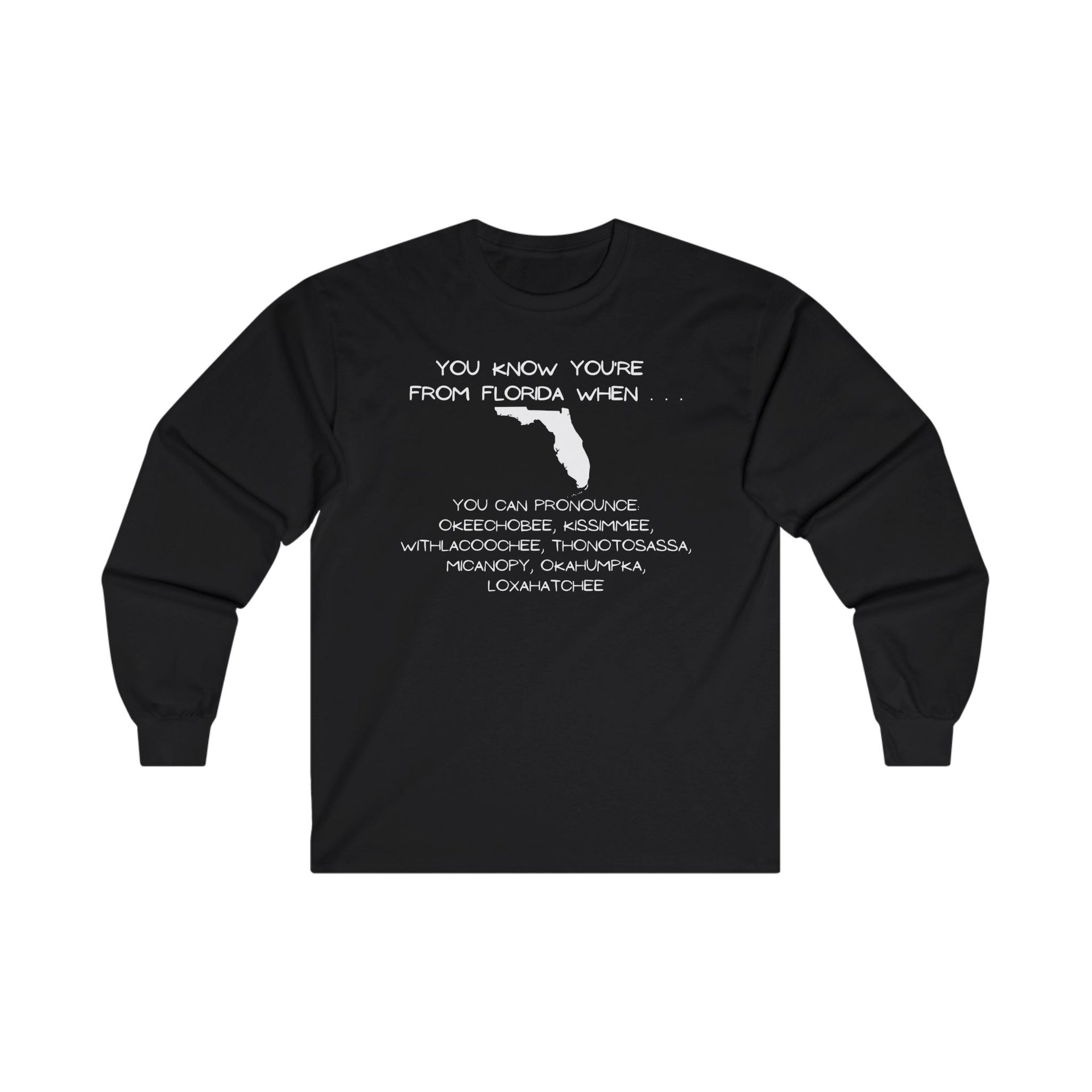 Florida City Names Ultra Cotton Long Sleeve Tee