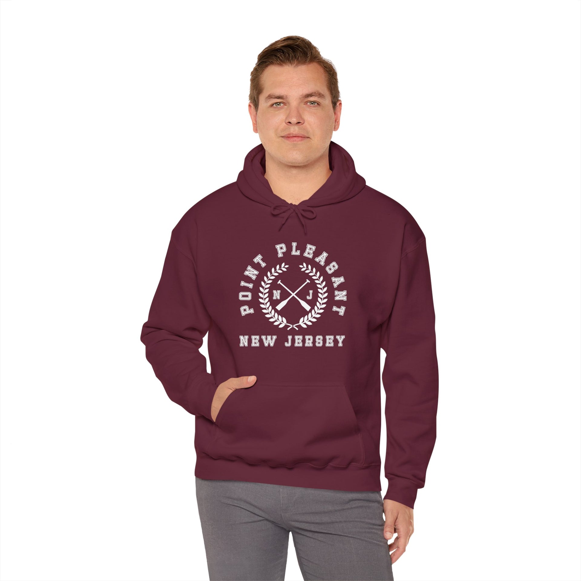 Point Pleasant NJ Crossed Oars Unisex Heavy Blend™ Hooded Sweatshirt