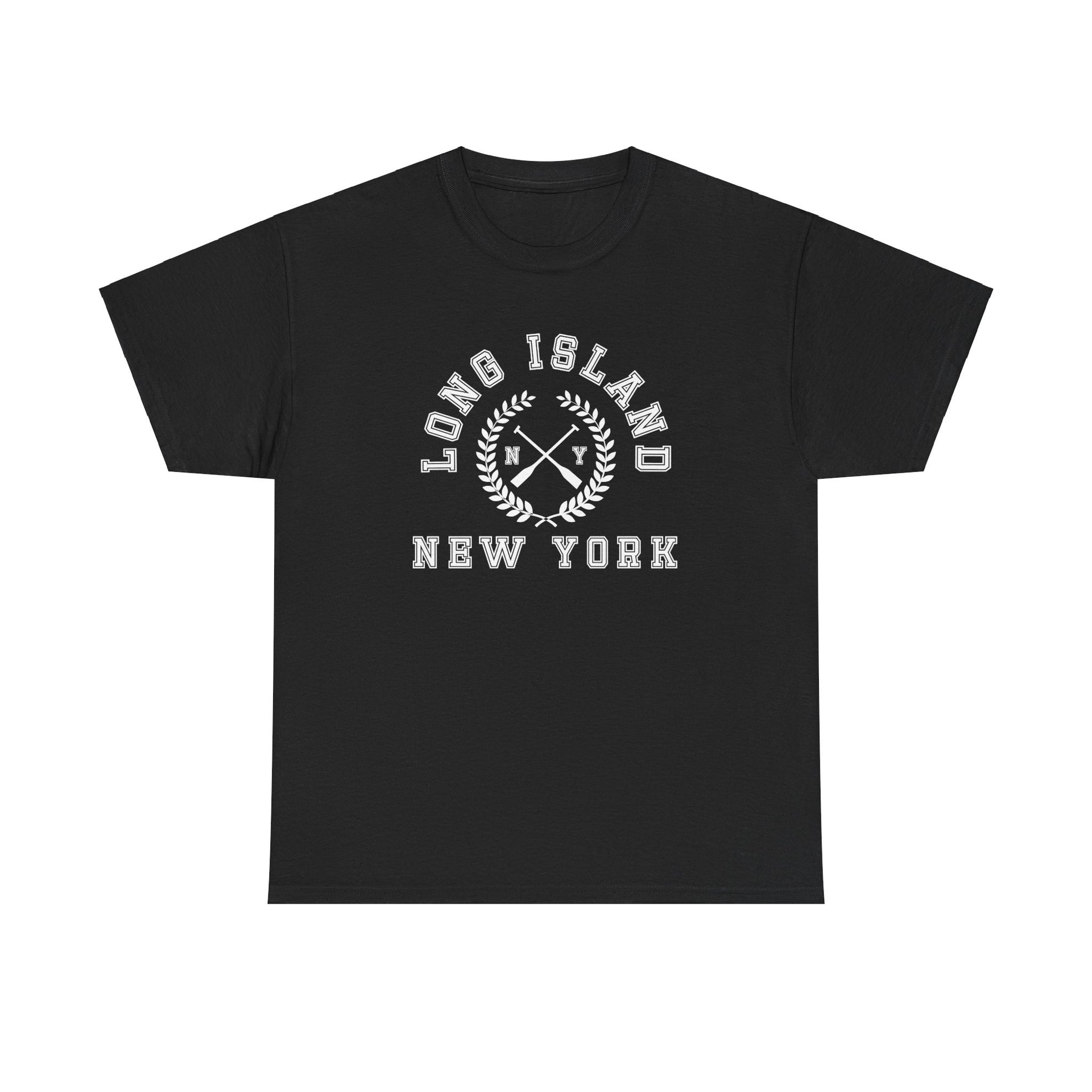 Long Island NY Crossed Oars Unisex Cotton Tee